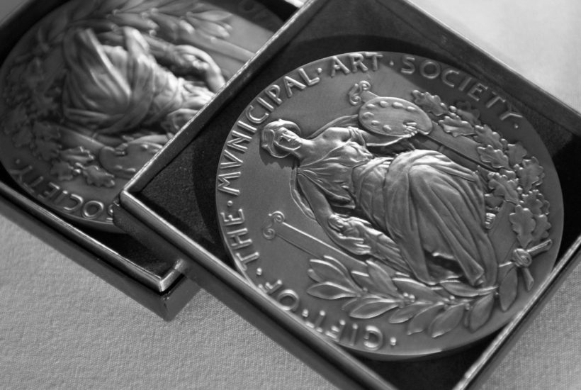 JKO medals in boxes at the 2015 Municipal Art Society of New York Gala