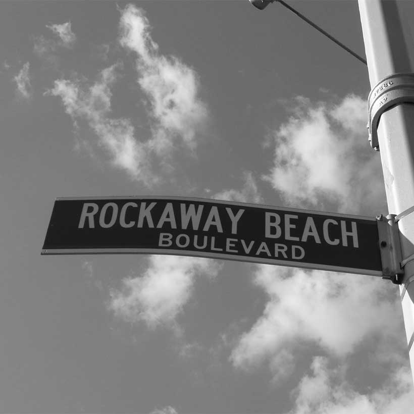 Street sign for Rockaway Beach Boulevard. Photo: Wikimedia Commons, Sbazzone.