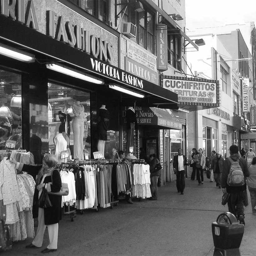 exterior of clothing store in East Harlem