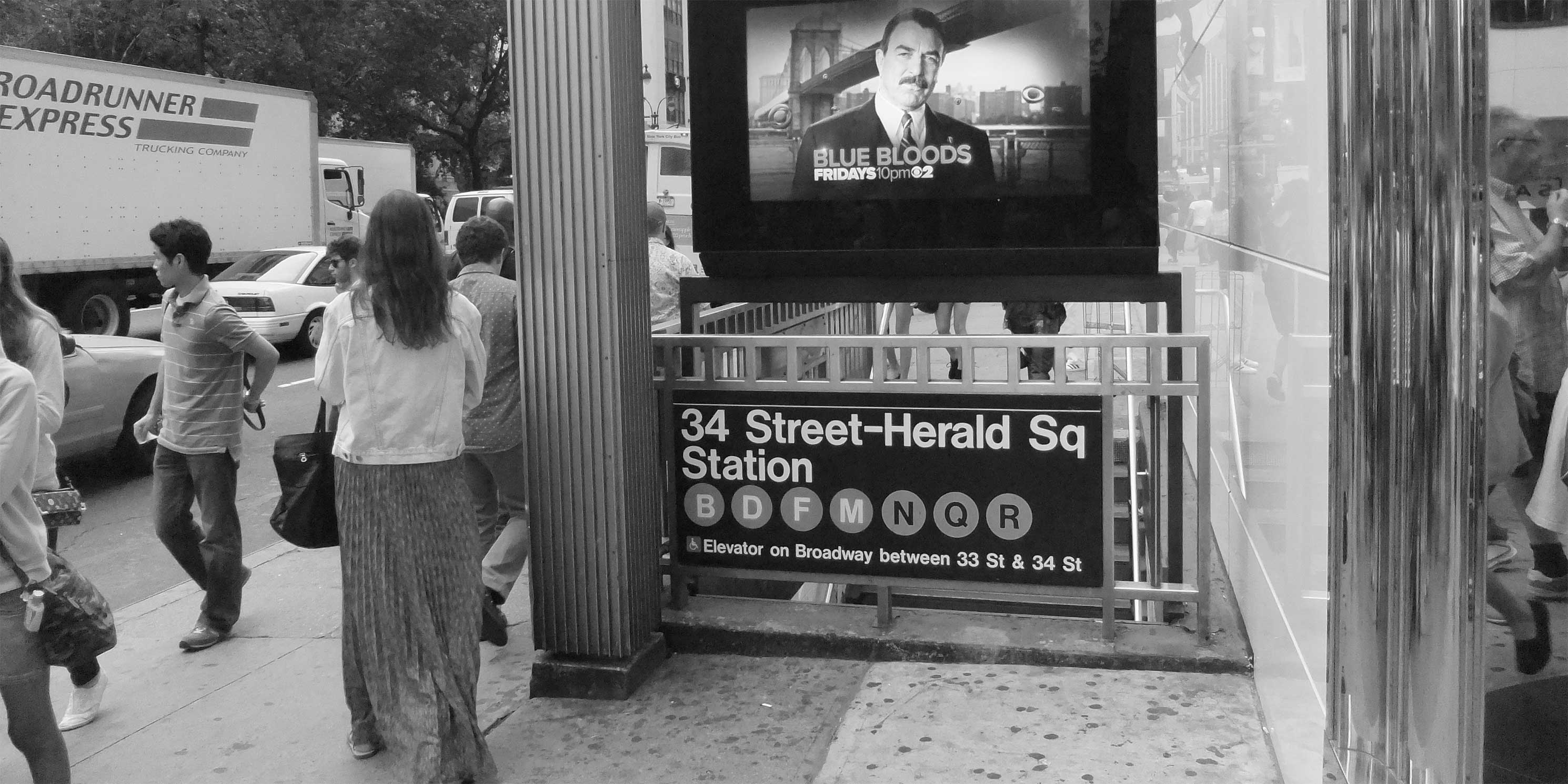 An entrance to the 34th Street-Herald Square subway station. Photo: Wikimedia Commons, Harrison Leong.