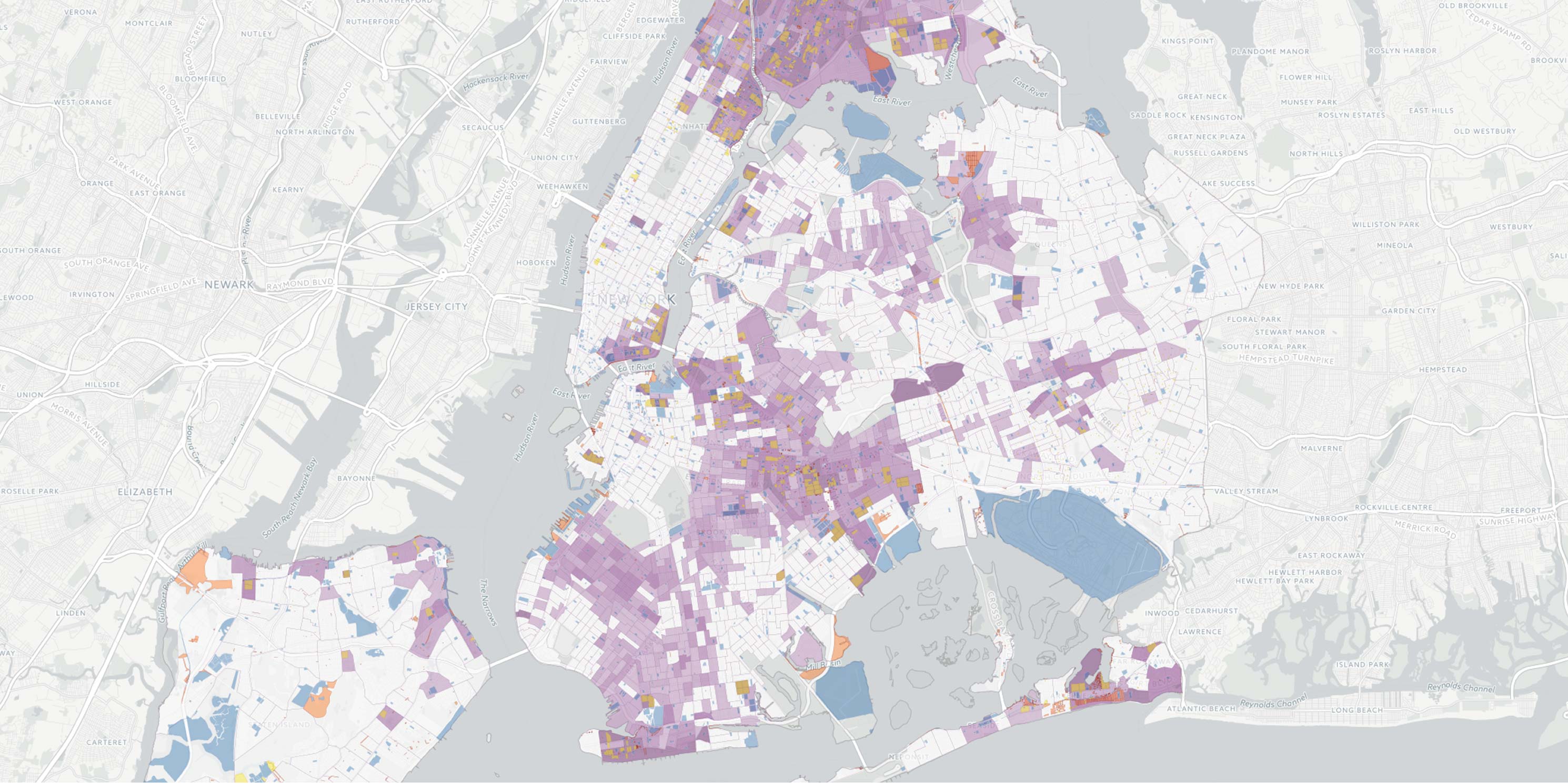 map showing population