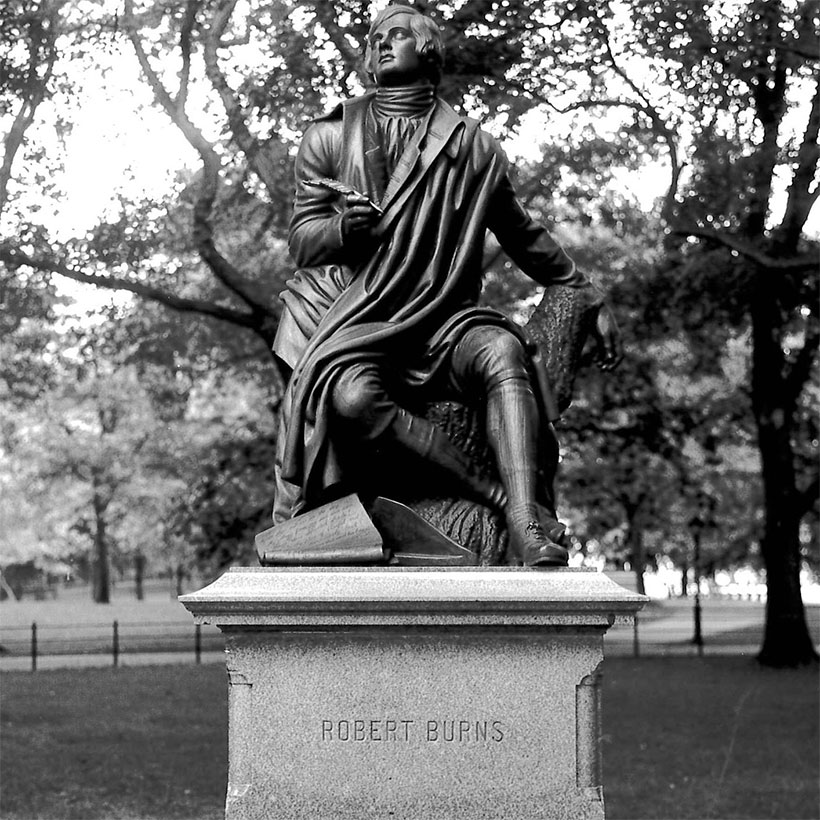 The Robert Burns Monument in Central Park