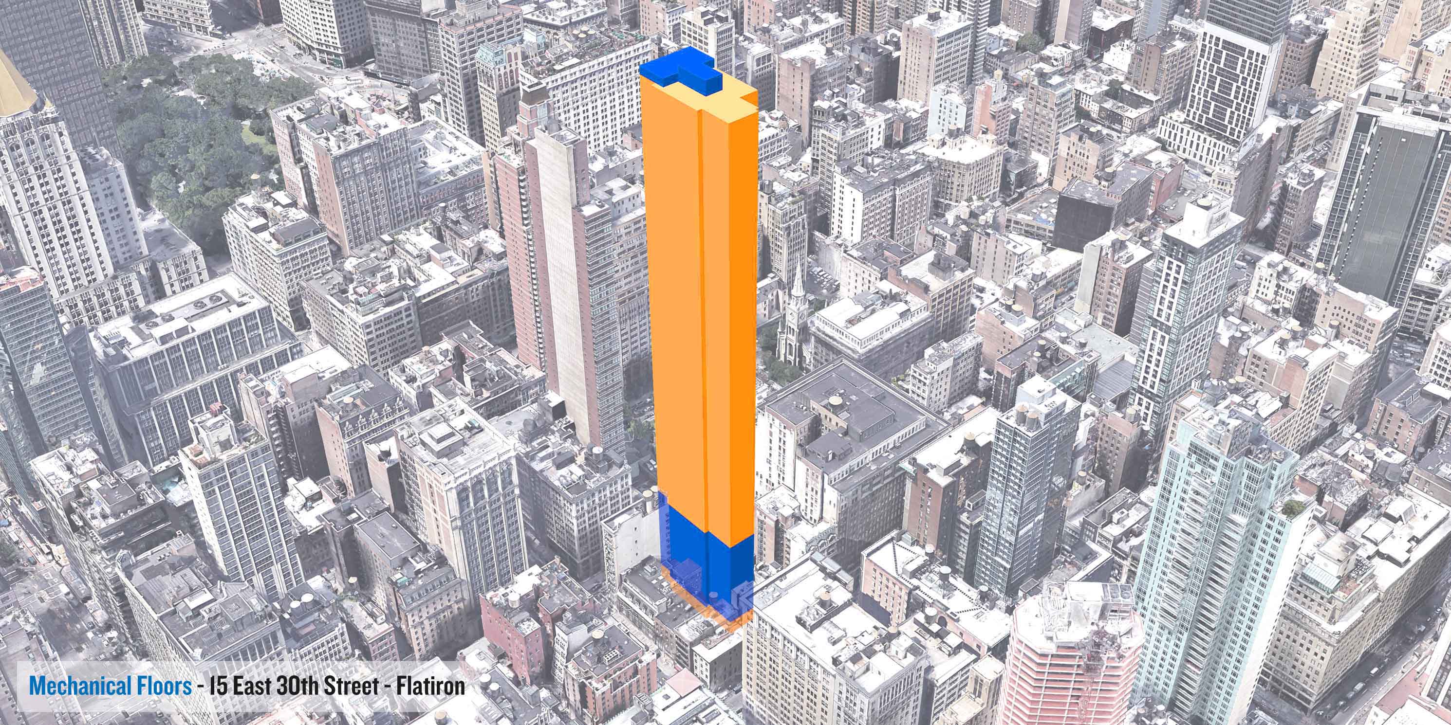 illustration of the Sky House building and surrounding neighborhood