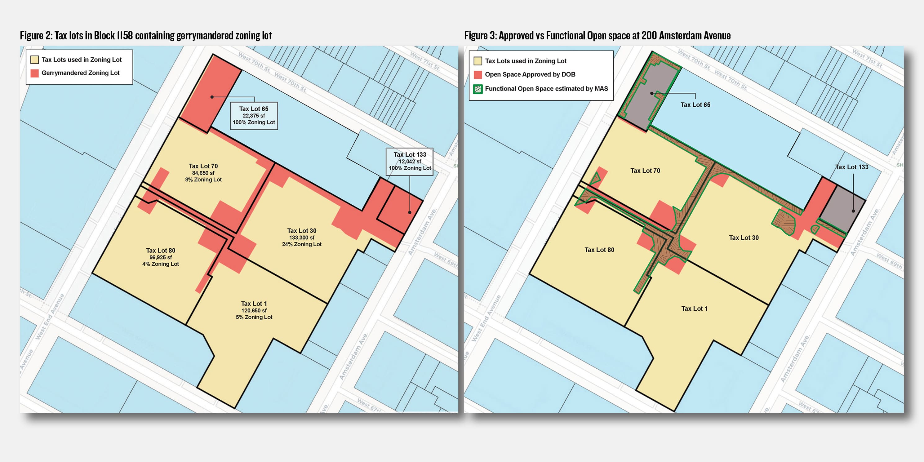 Map of the gerrymandered zoning lot and proposed tower at 200 Amsterdam Avenue