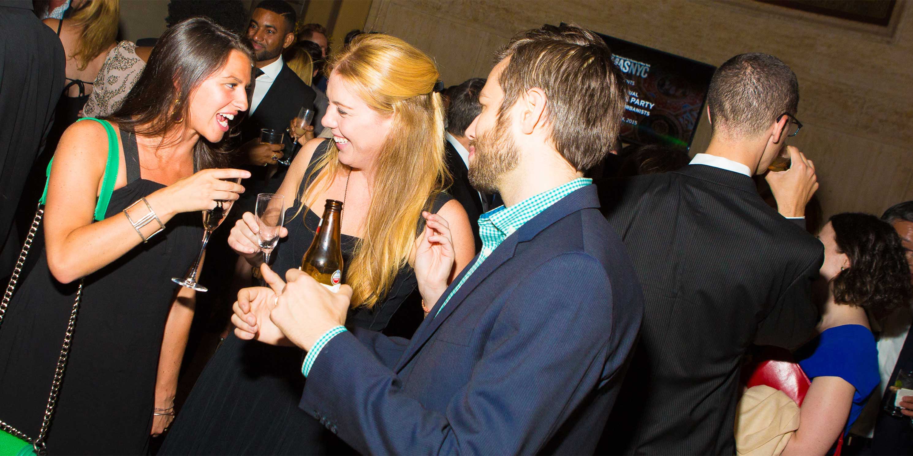 partygoers at the Municipal Art Society of New York's After Dark Party