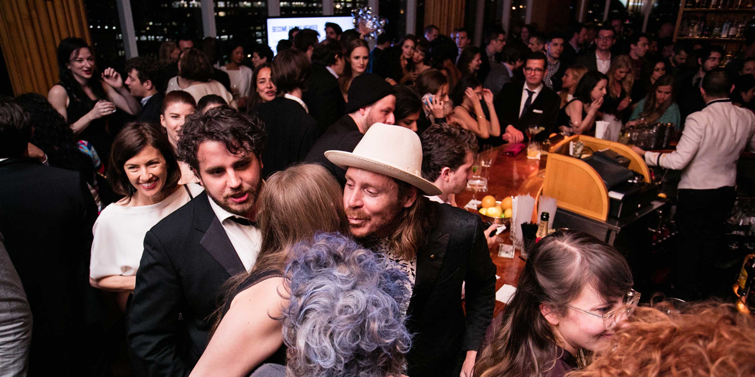 partygoers at the Municipal Art Society of New York's After Dark Party