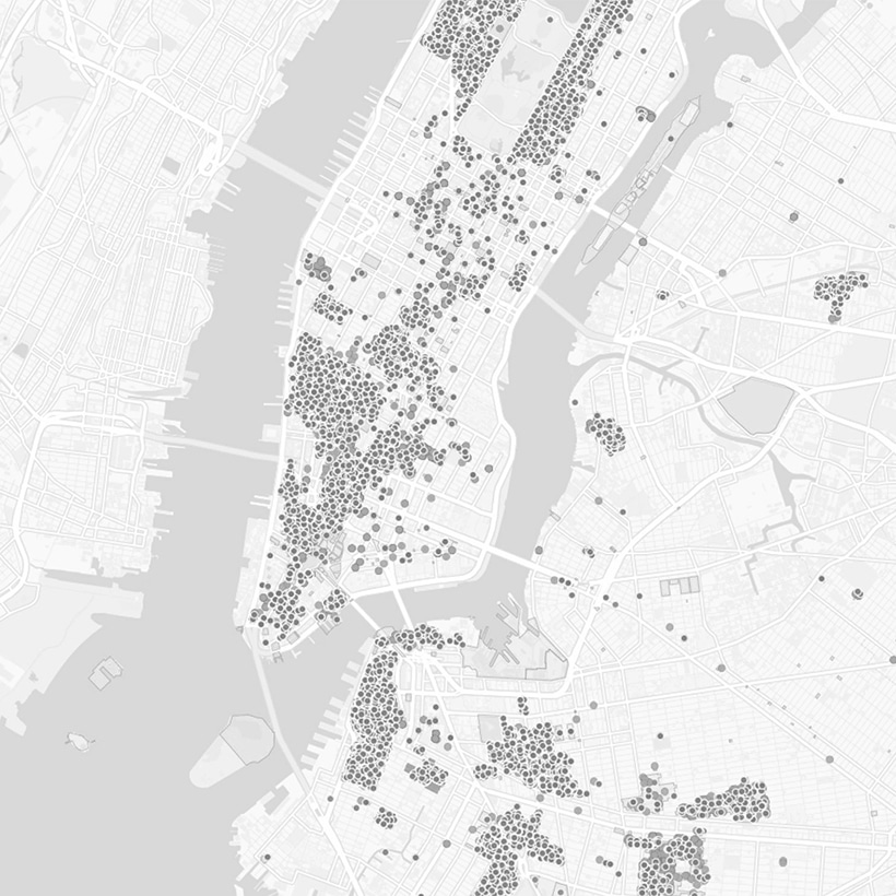 Interactive map of applications for alterations and restorations in New York City, reviewed by MAS staff