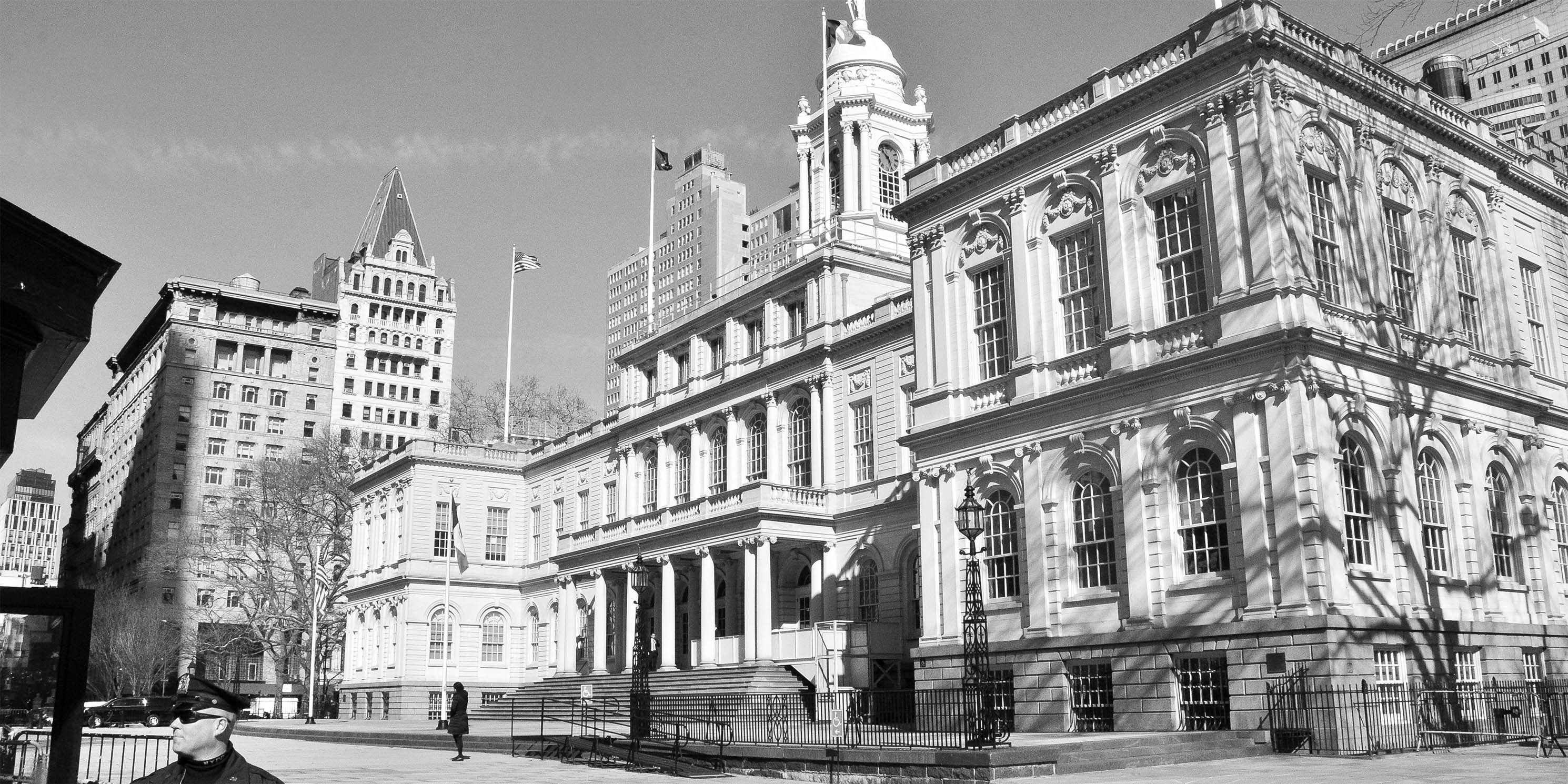 exterior of New York City's City Hall