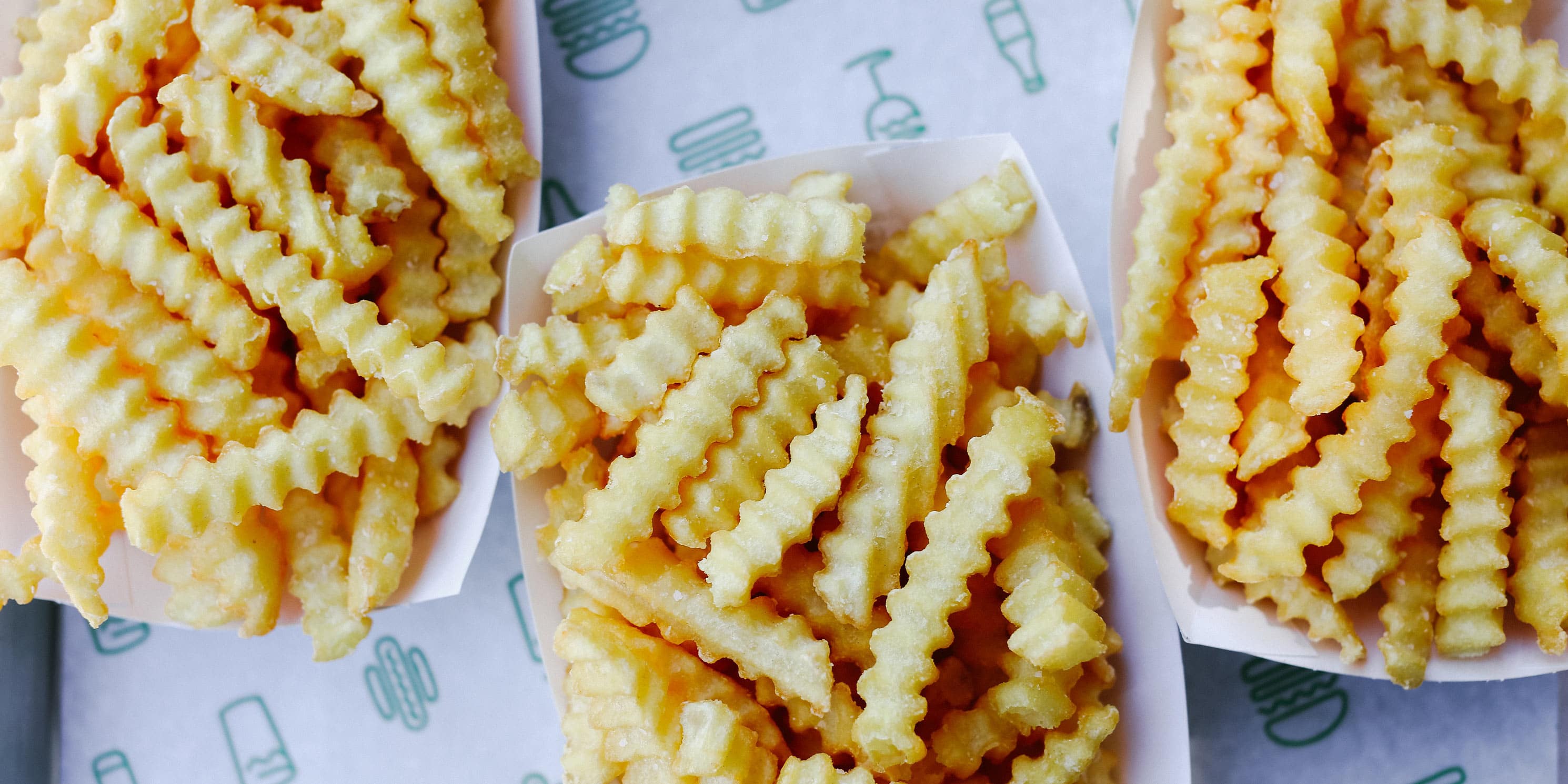 Shake Shack fries in paper trays