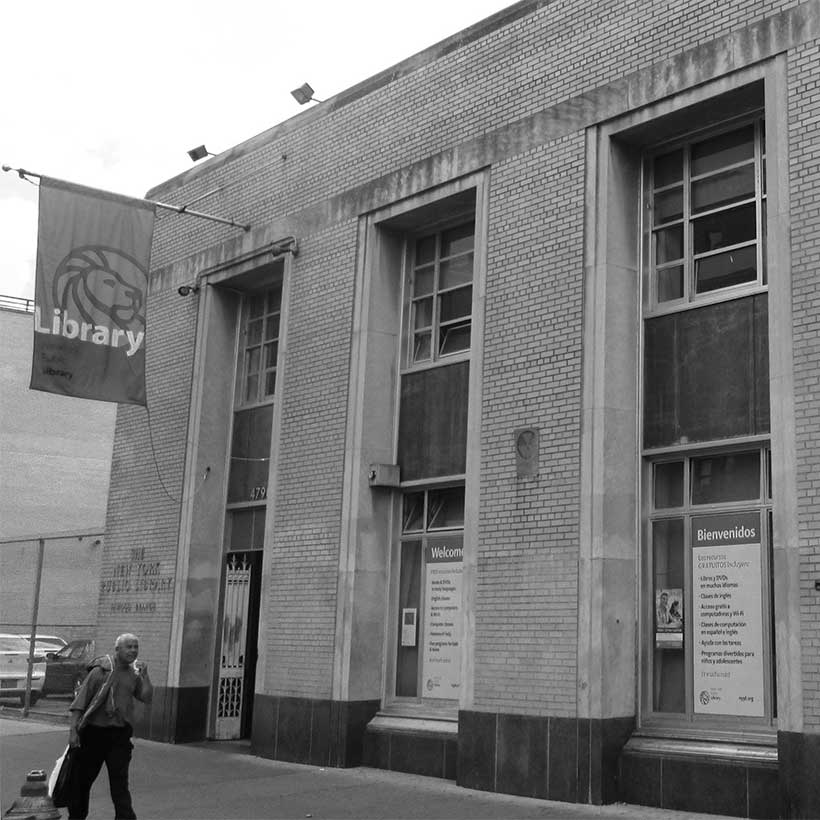 Exterior of the Inwood Branch of the New York Public Library