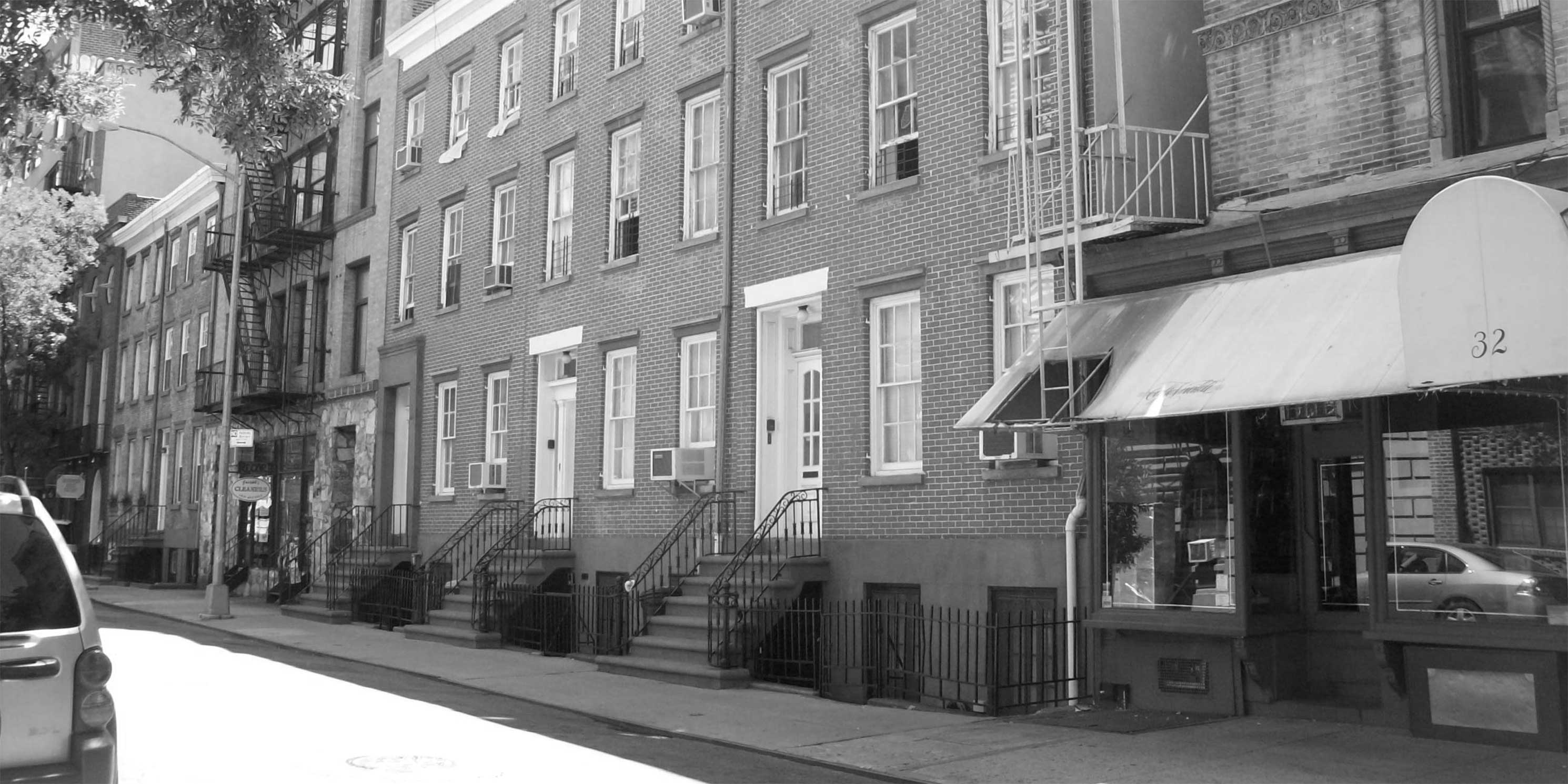 Historic homes on Jones Street in Manhattan