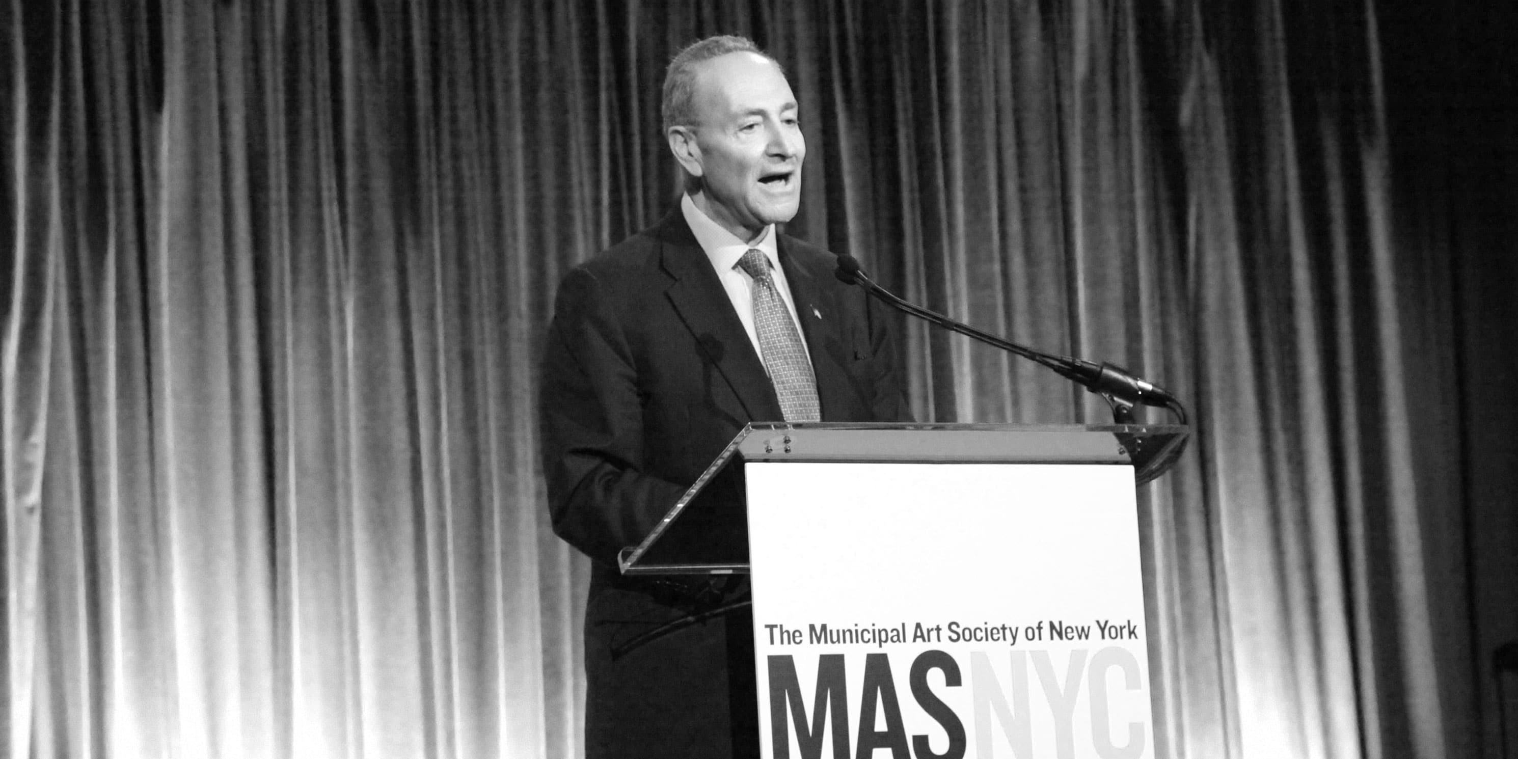 Senator Chuck Schumer speaks at the Gala