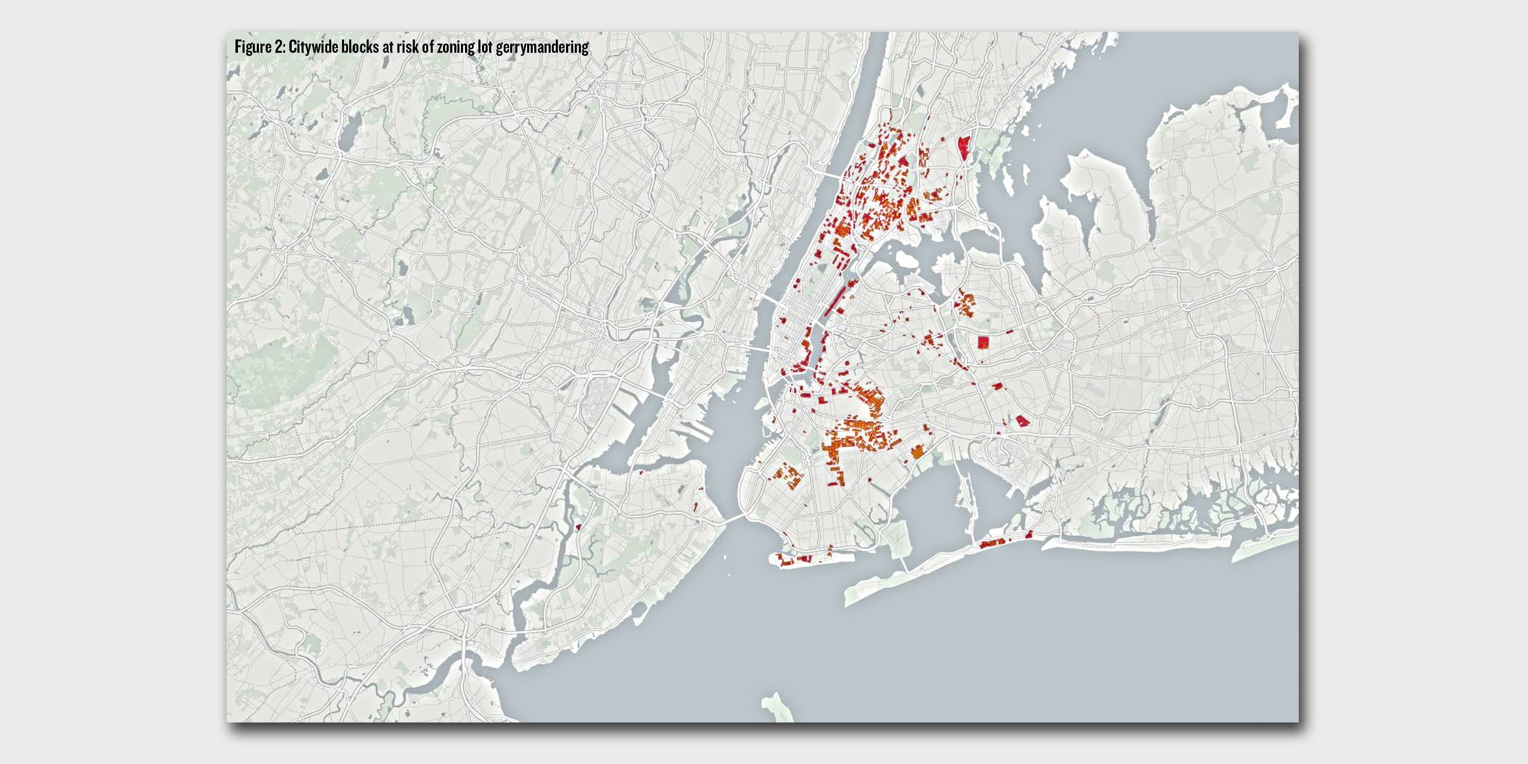 map showing properties at risk of being gerrymandered