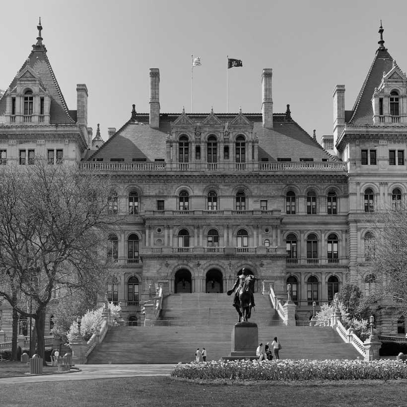 East face of the New York State Capitol in Albany, New York