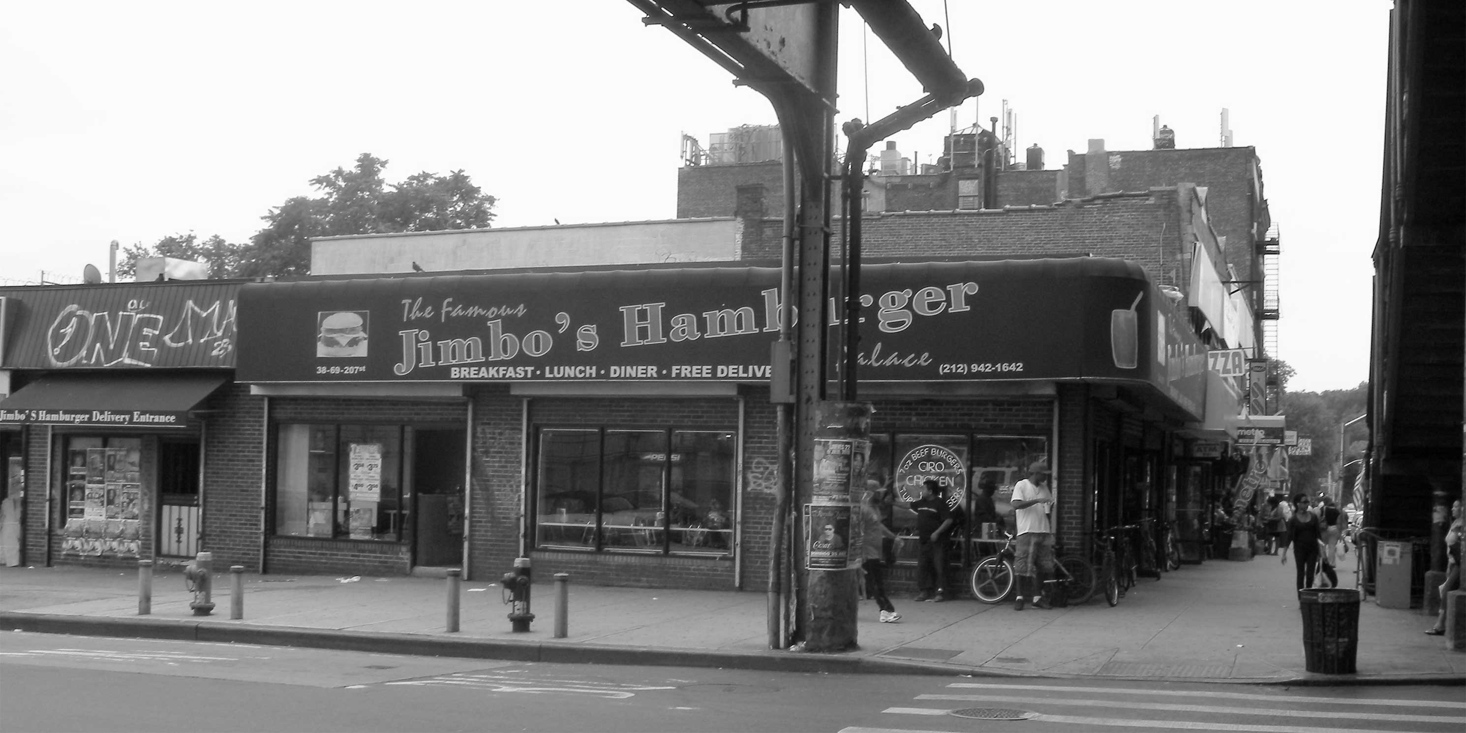 Jimbo's Hamburger on 207th Street in Inwood. Photo: Wikimedia Commons, Jim Henderson.