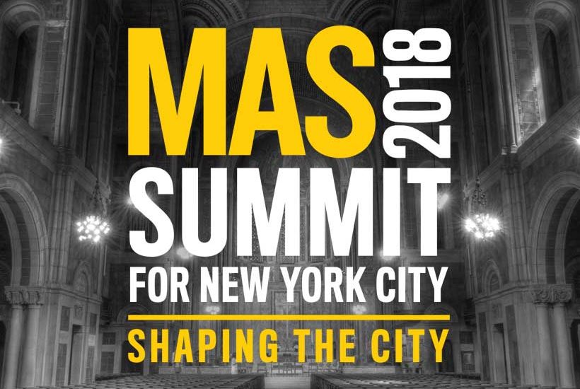 advertisement for the Municipal Art Society of New York's Summit, 2018