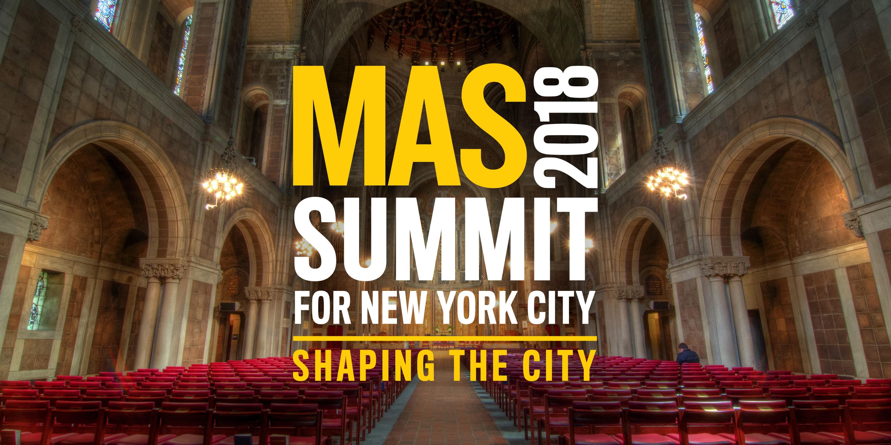 advertisement for the Municipal Art Society of New York's Summit, 2018