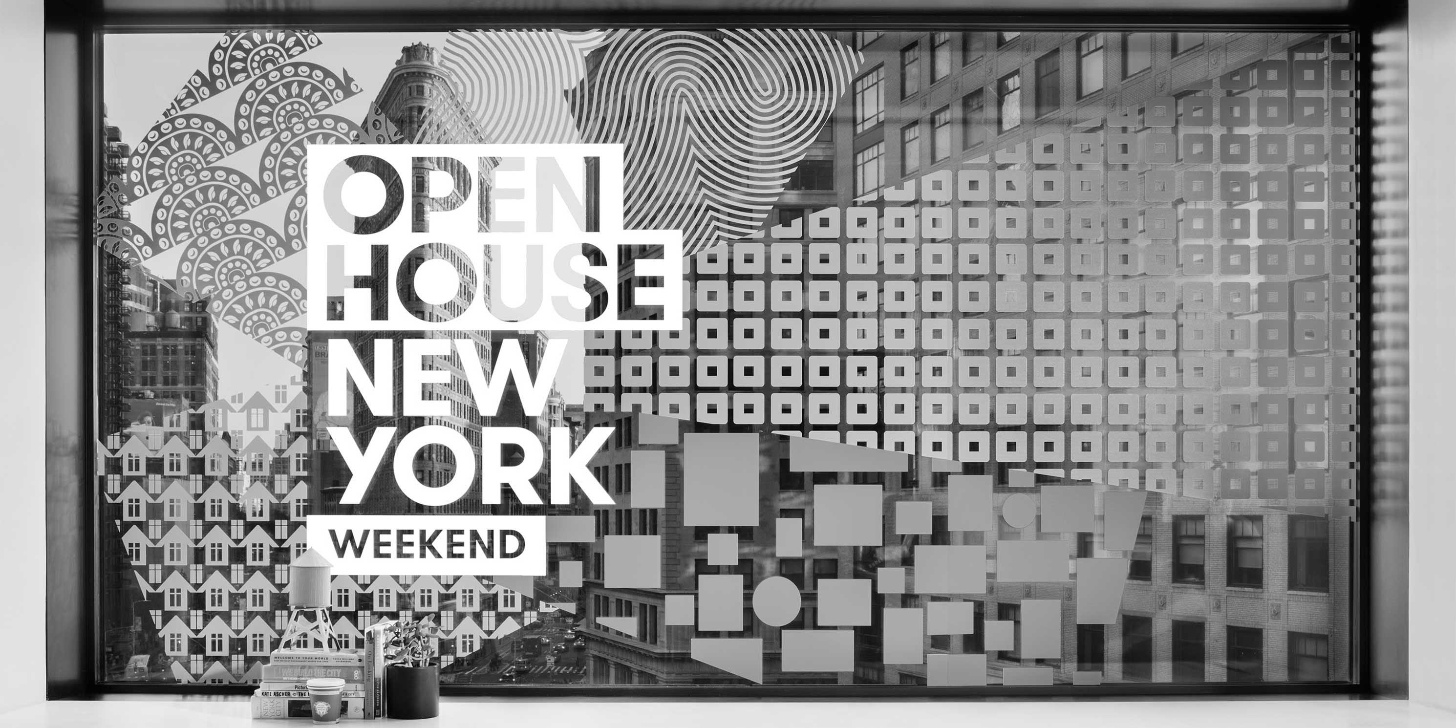 A window with the Open House New York decal on it. Photo: Open House New York.