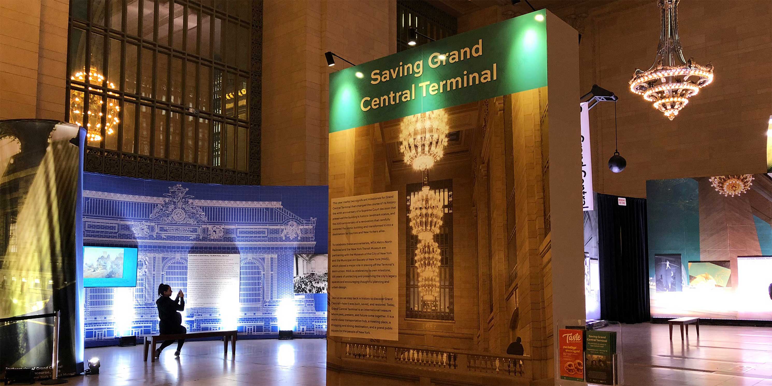 The Saving Grand Central exhibit in Grand Central Terminal's Vanderbilt Hall. Photo: Grand Central Terminal.