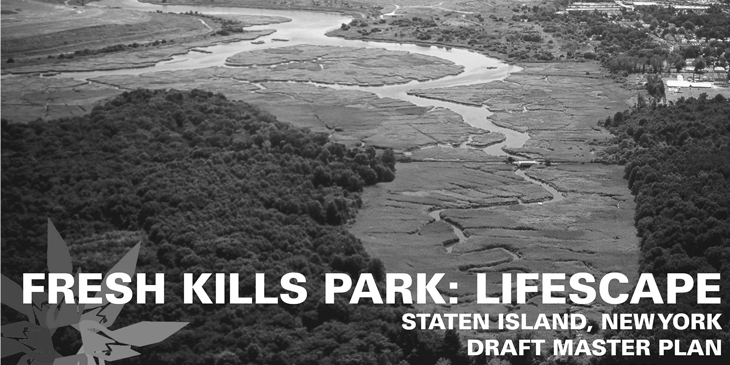 aerial view of Fresh Kills park