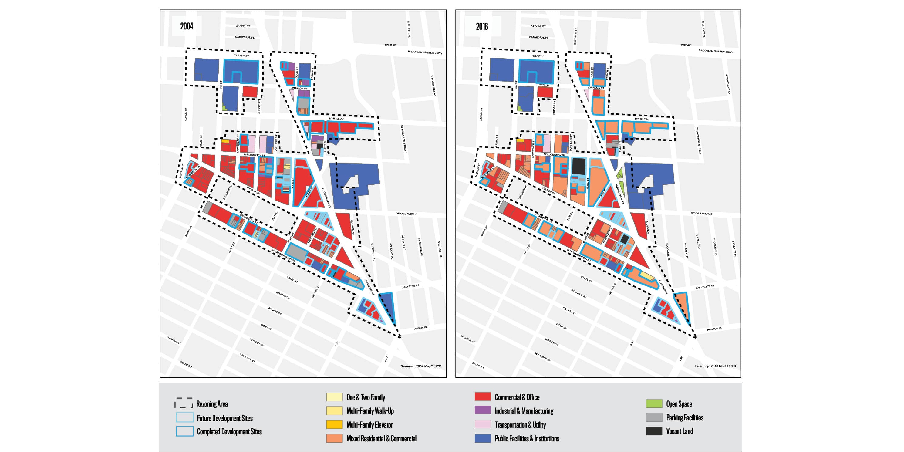 map showing land use in Downtown Brooklyn