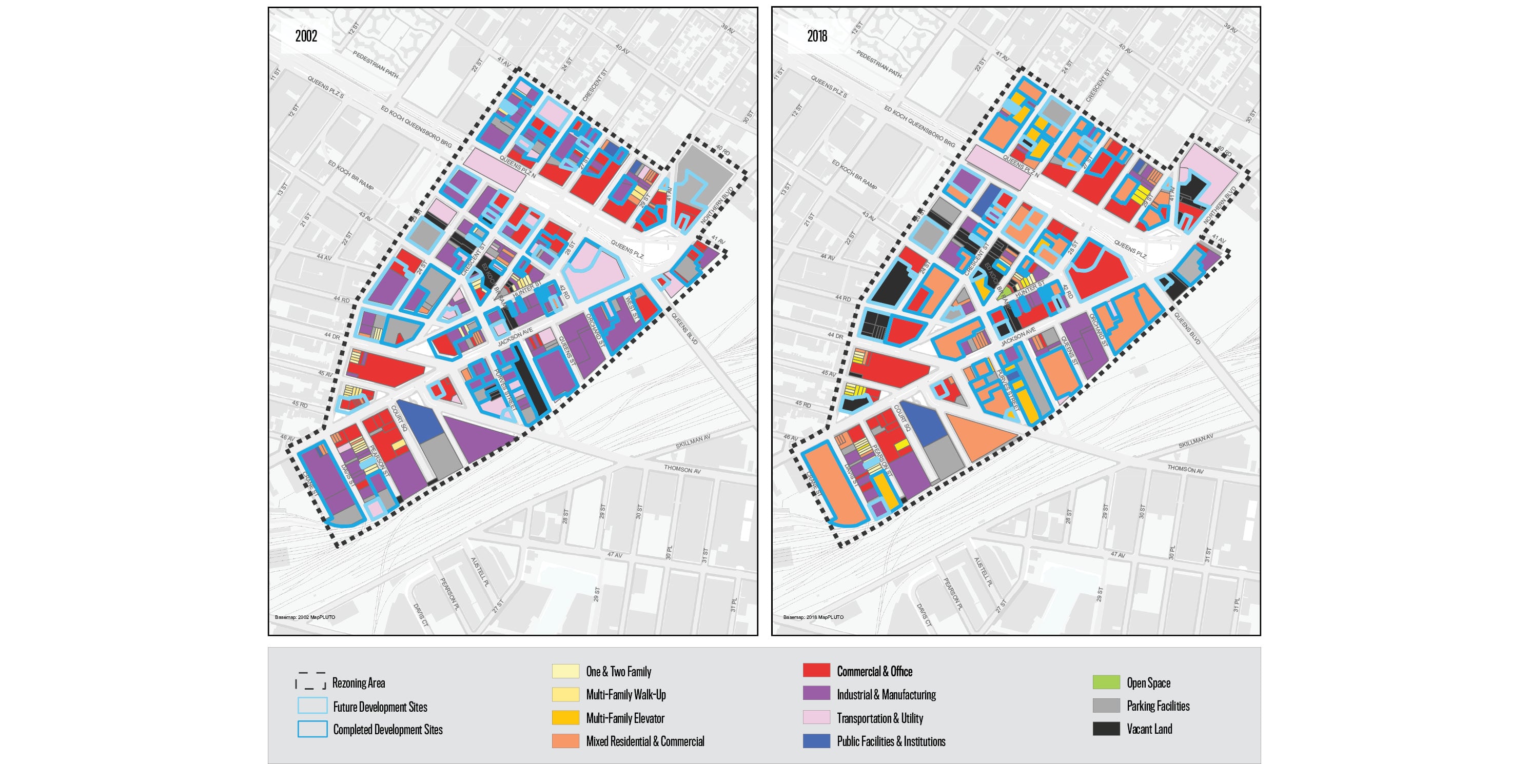 map showing land use in Long Island City