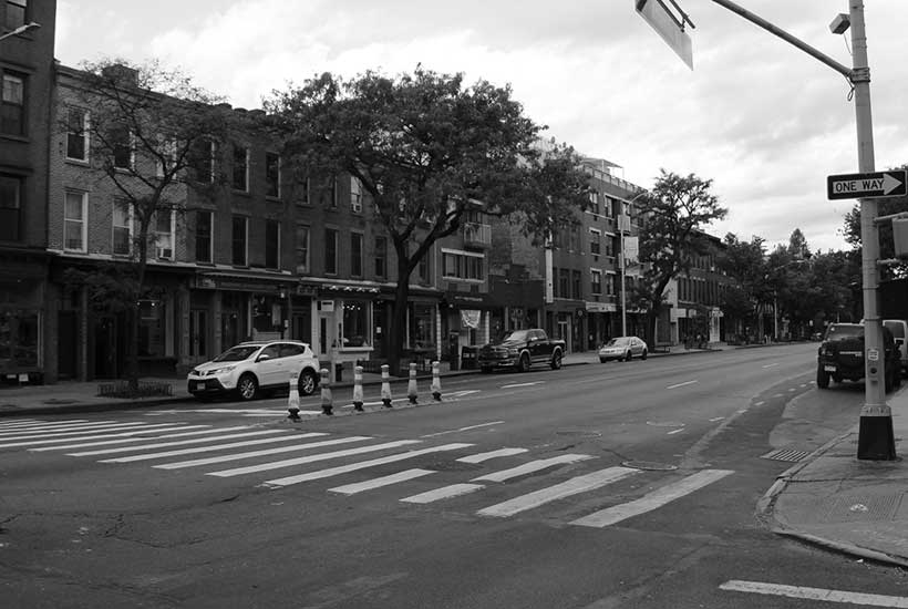 intersection of Bond Street and Atlantic Avenue in Brooklyn