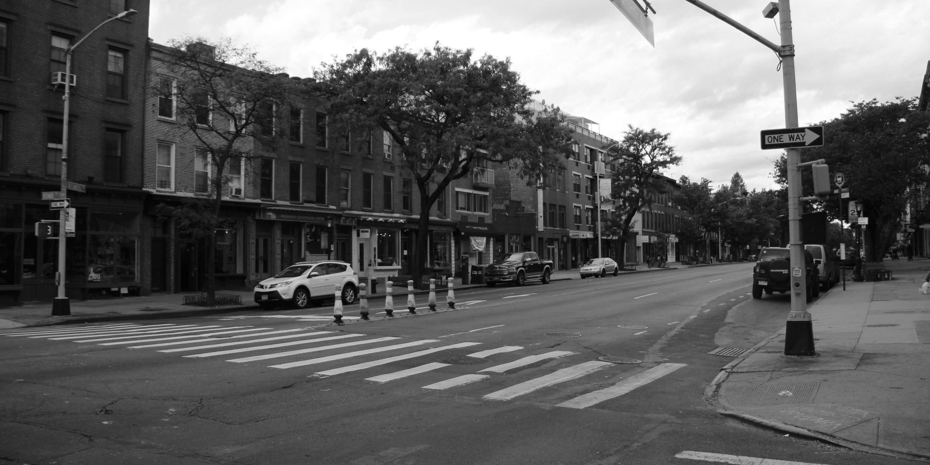 intersection of Bond Street and Atlantic Avenue in Brooklyn