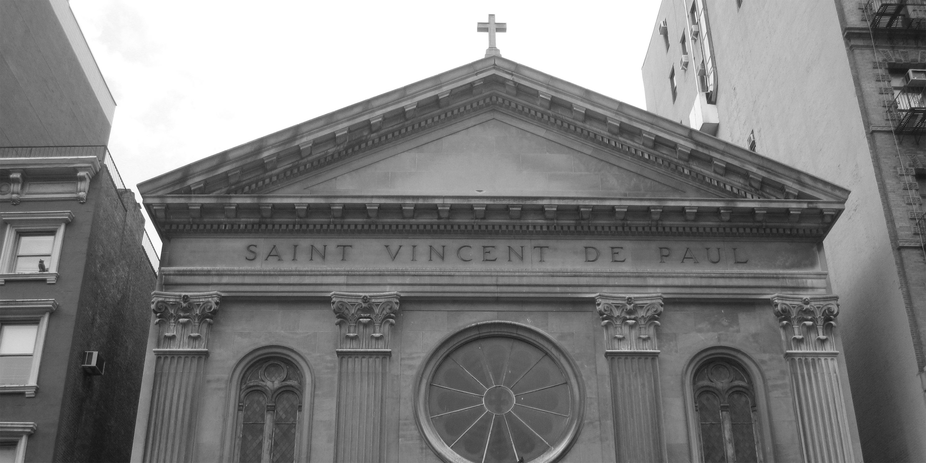 exterior of Saint Vincent de Paul Catholic Church