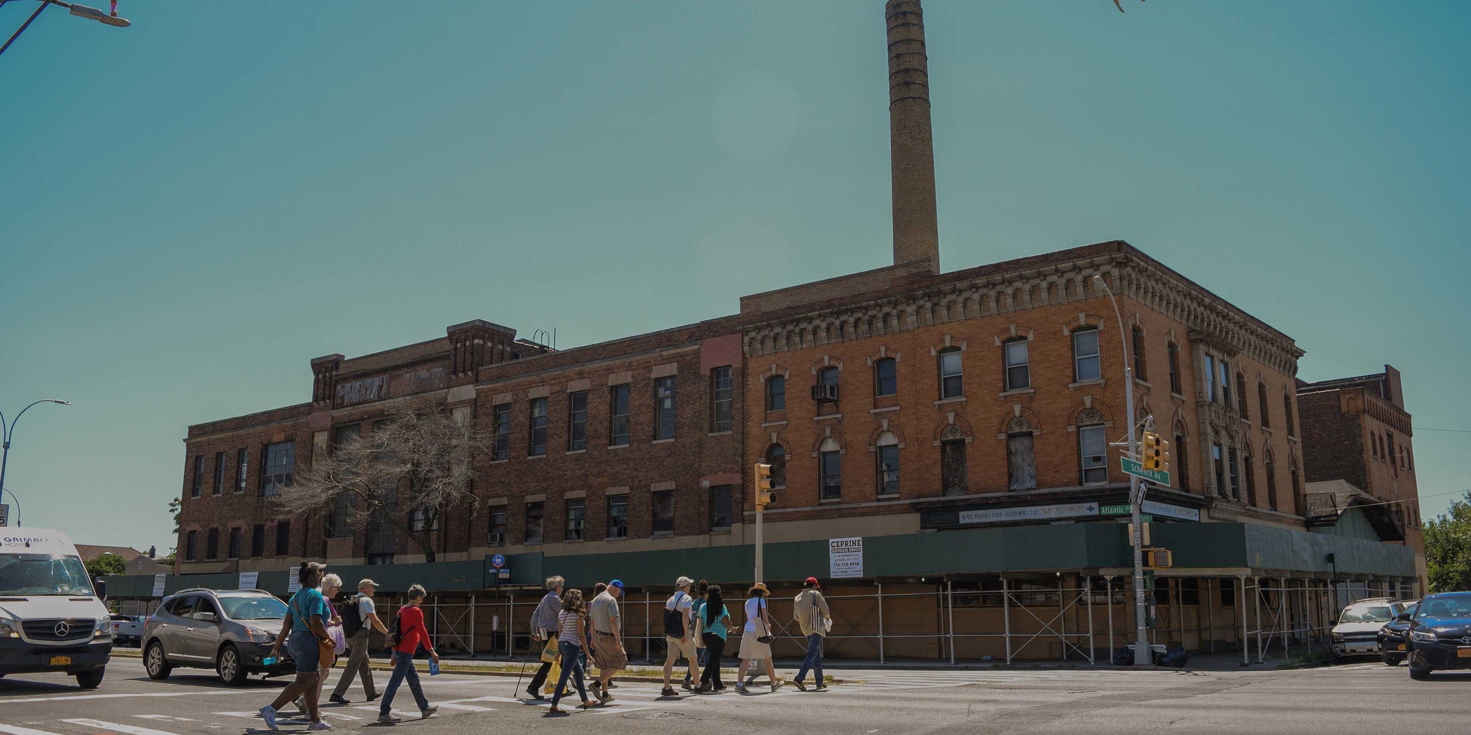 outside of industrial building in East New York