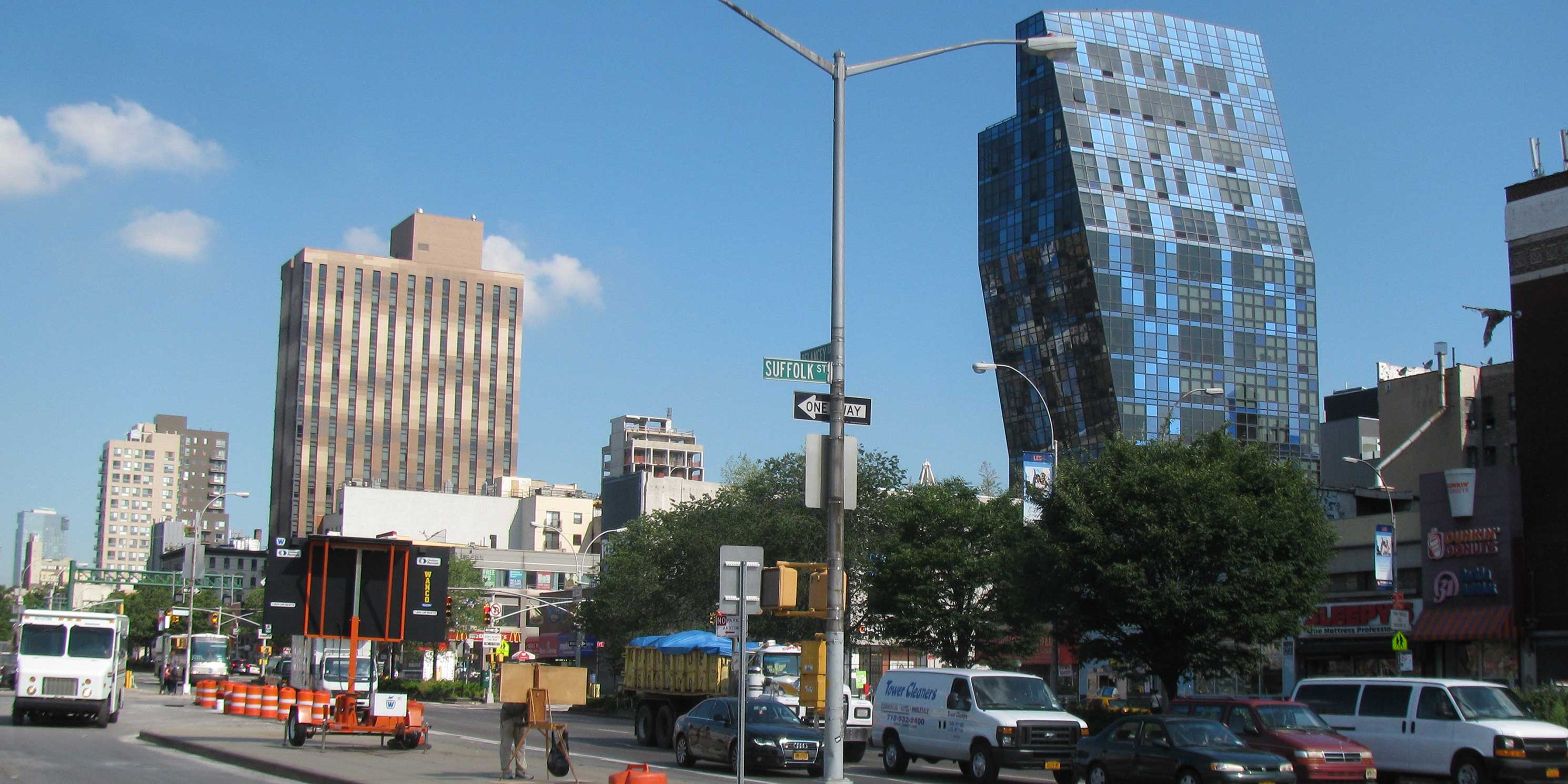 intersection of Delancey Street and Suffolk Street