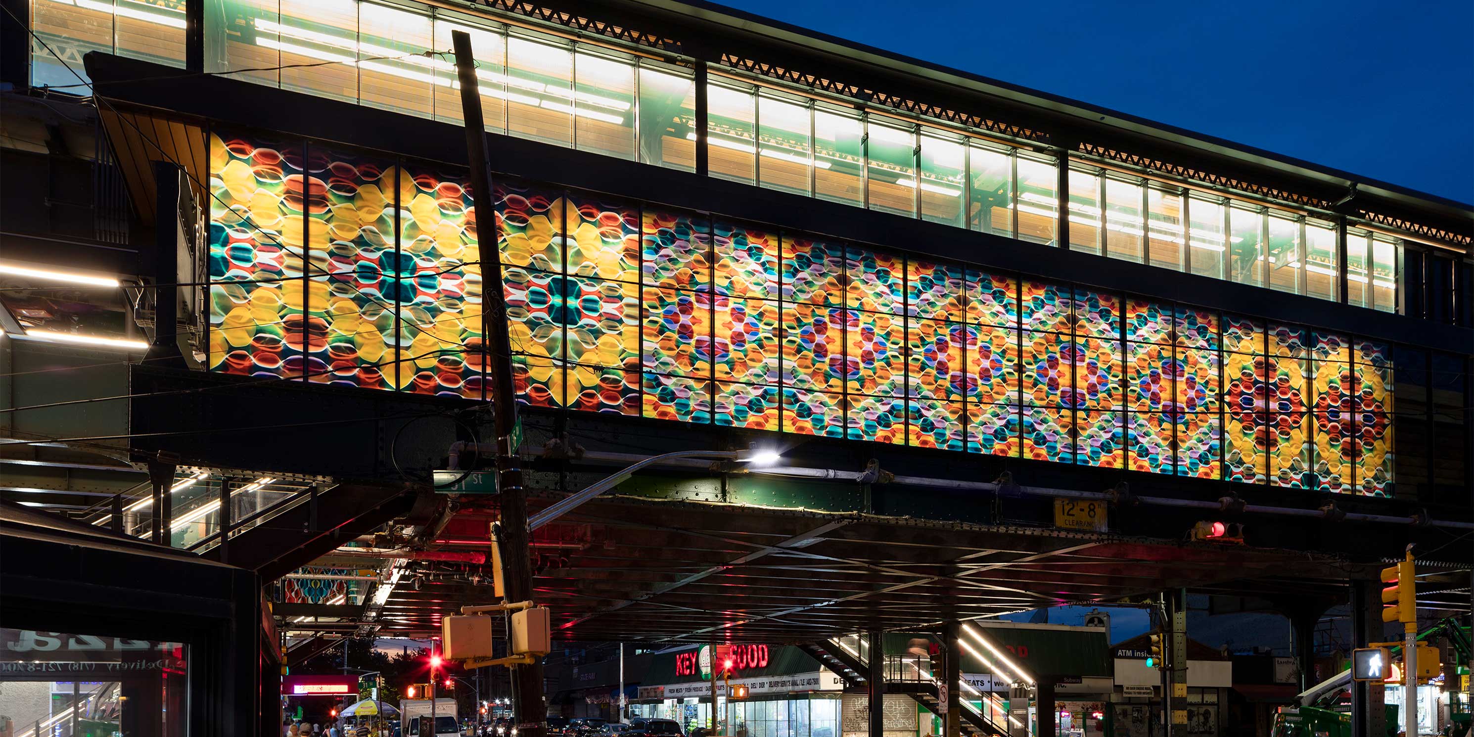 subway mural at 36 Avenue station in Astoria