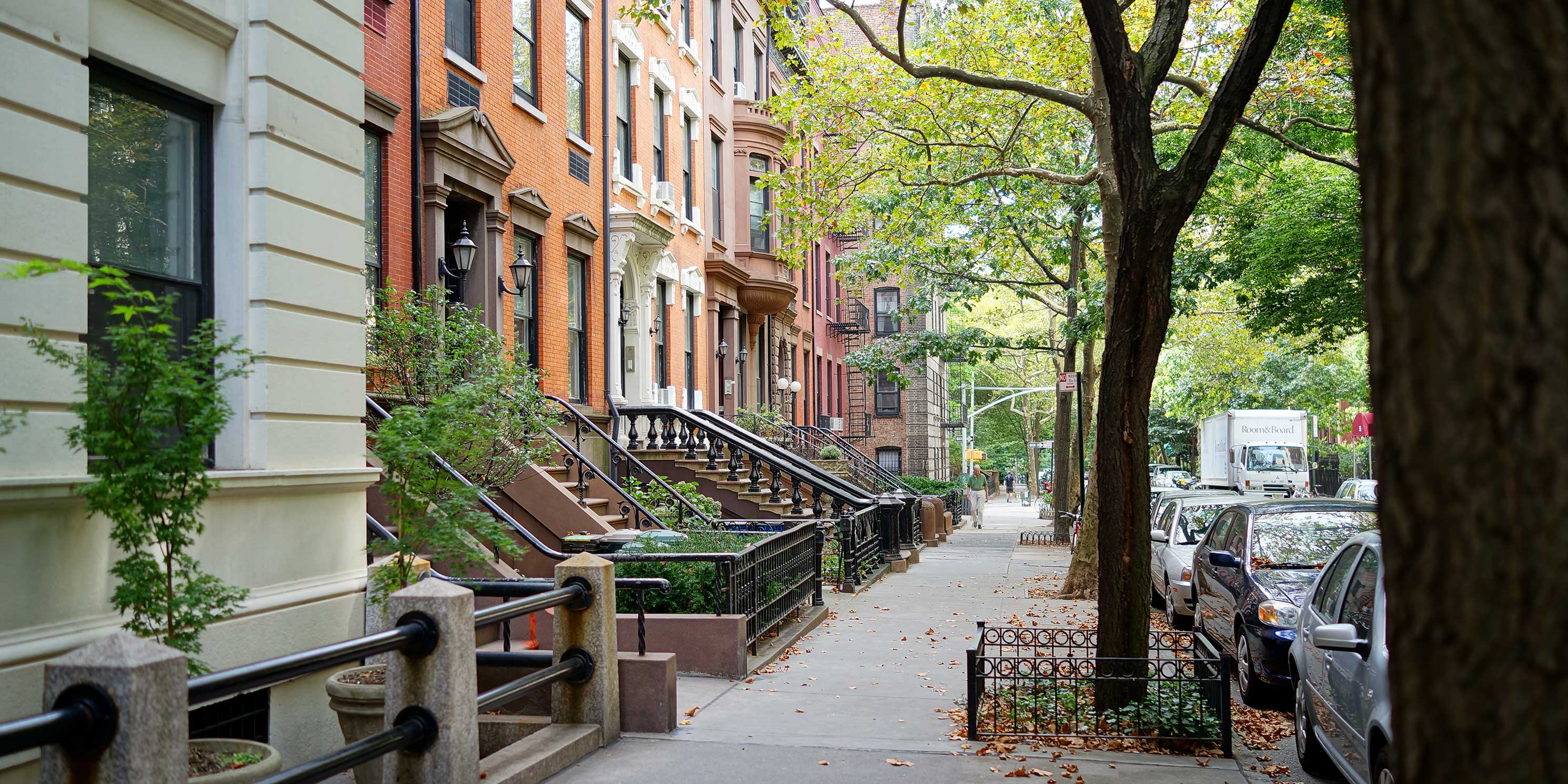 brownstones on Hicks Street in Brooklyn