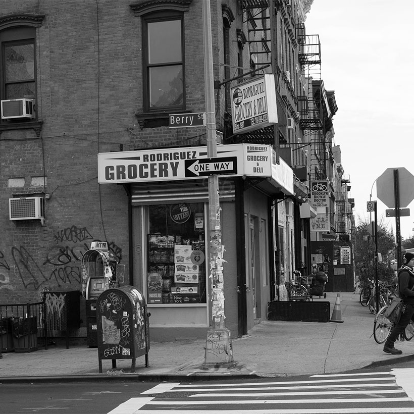 Corner grocery store in Williamsburg, Brooklyn