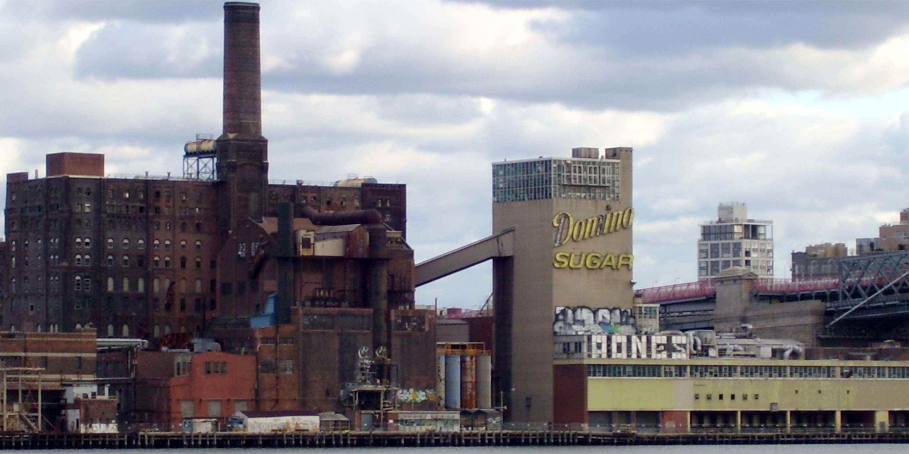 exterior of the Domino Sugar refinery