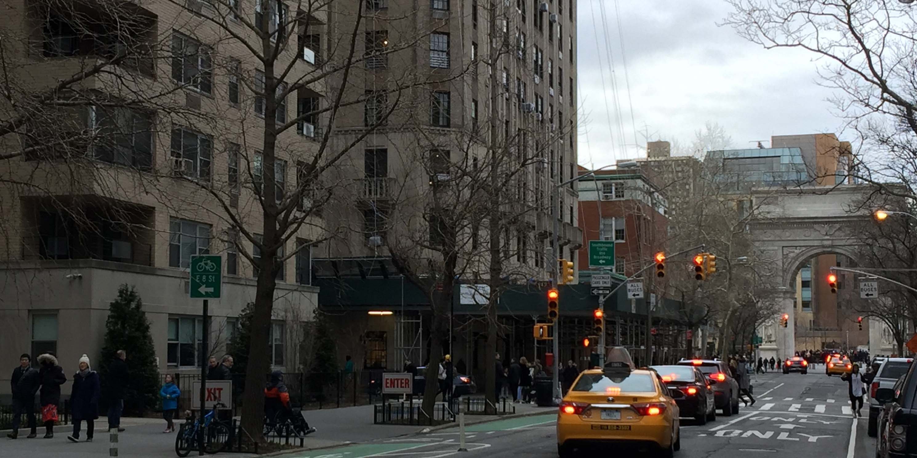 Exterior of buildings on the Upper West Side