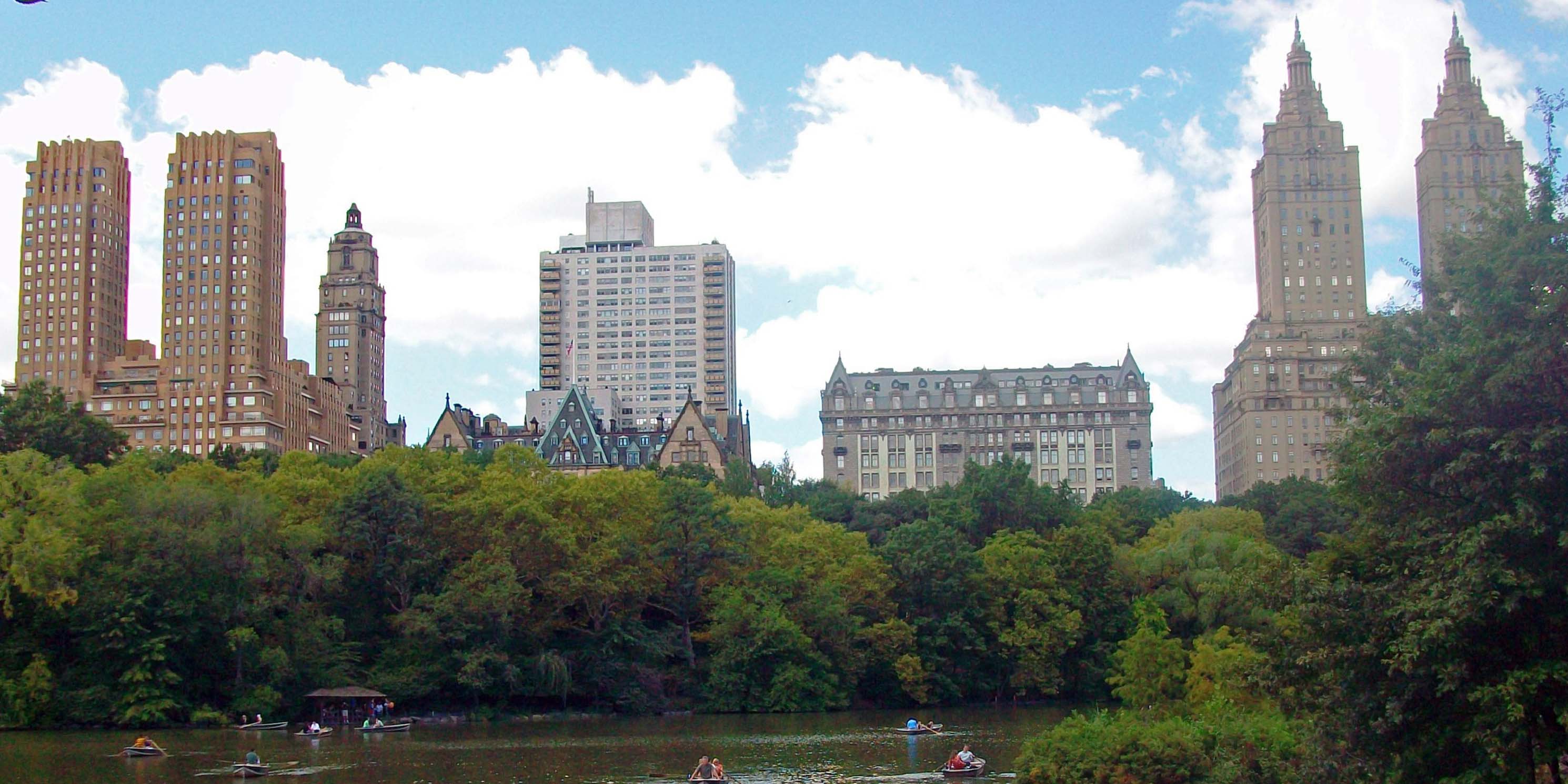 Tops of Central Park Wet buildings, seen from Central Park