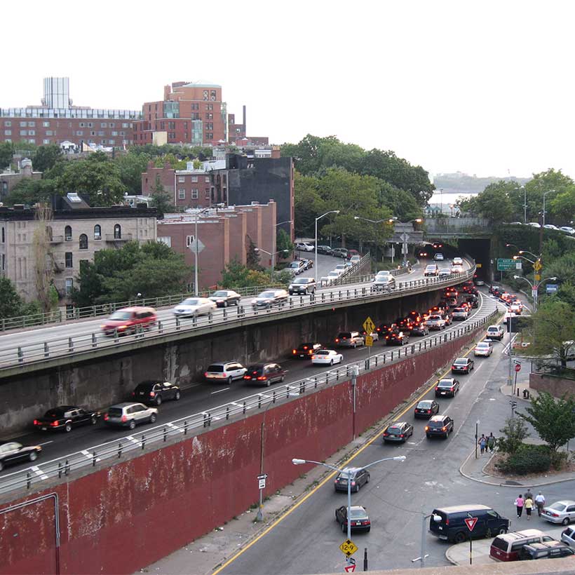 Brooklyn-Queens Expressway with traffic