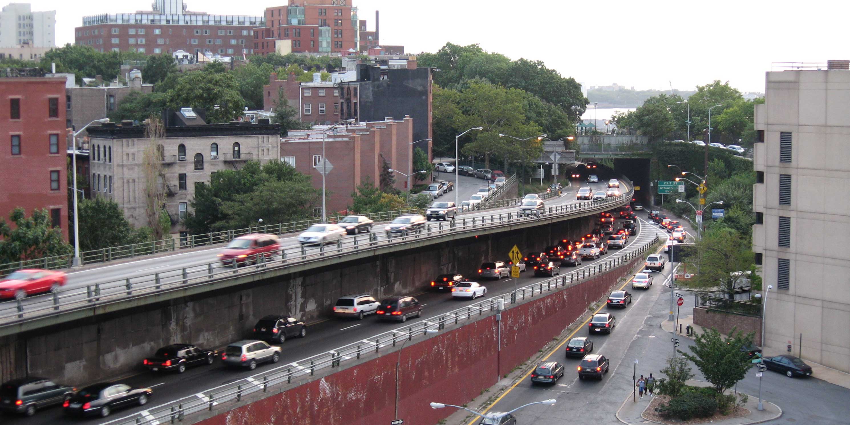 Brooklyn-Queens Expressway with traffic