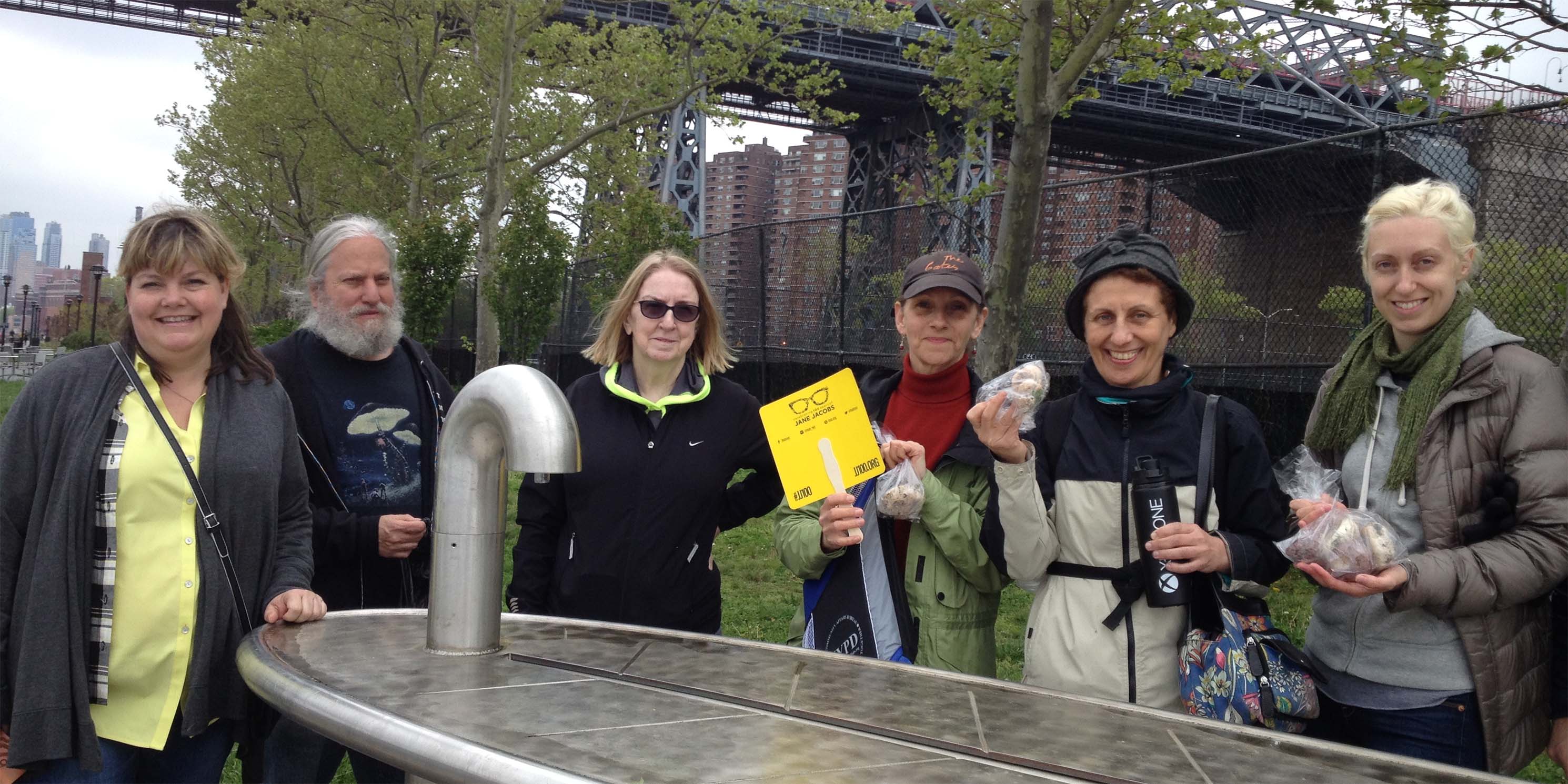 Image of attendees of Jane's Walk 2018: A Wild Edible Walking Tour - East River to the Lower East Side