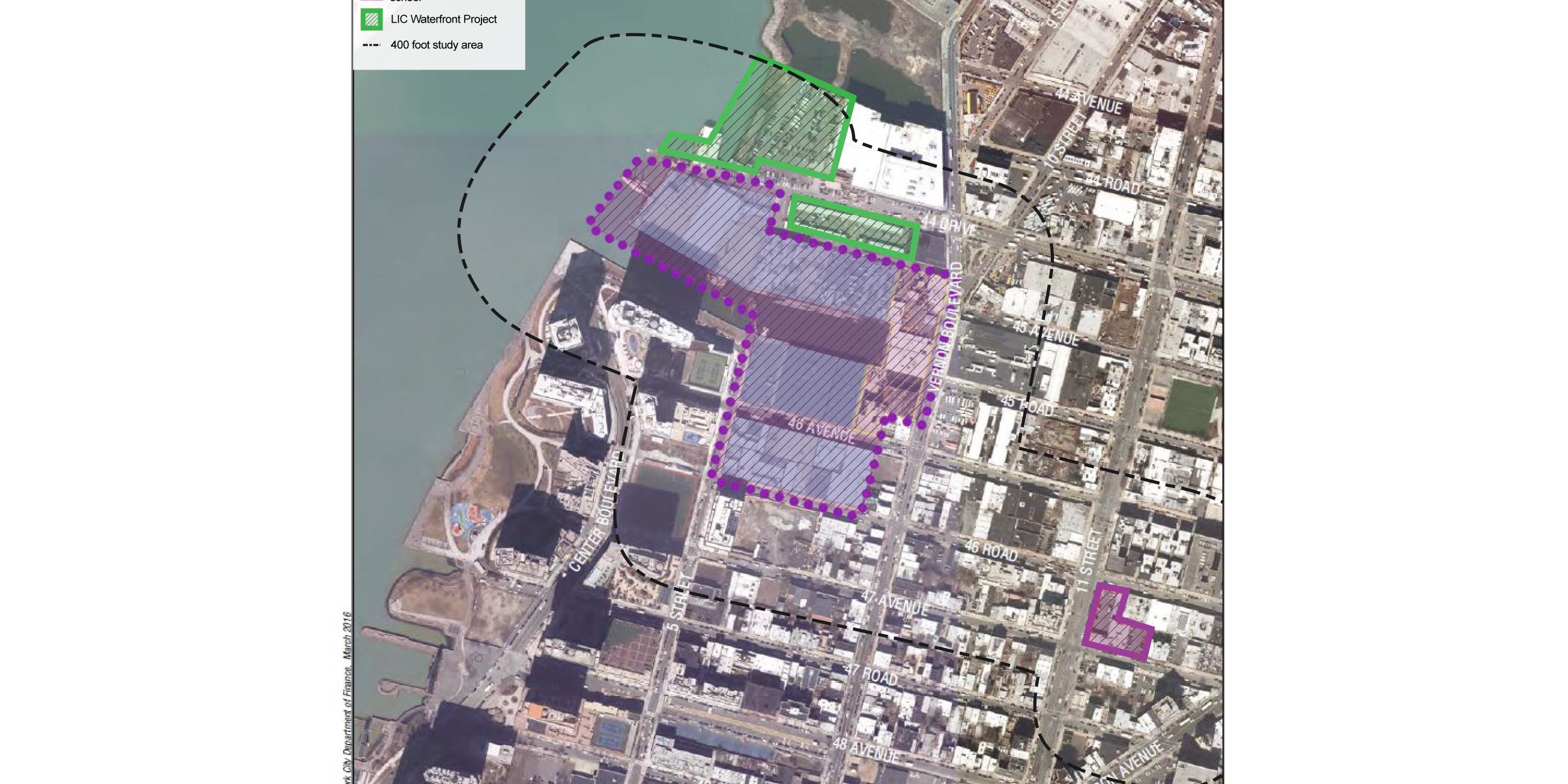 Map depicting potential segmentation from the rezoning