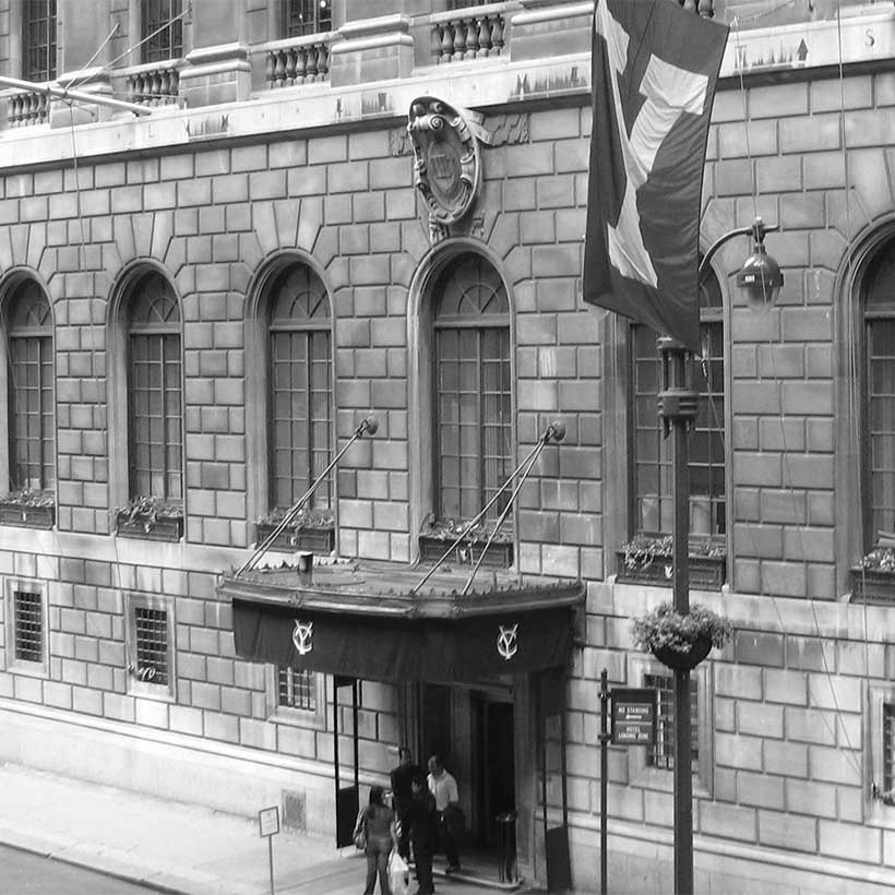 entrance of the Yale Club in New York City