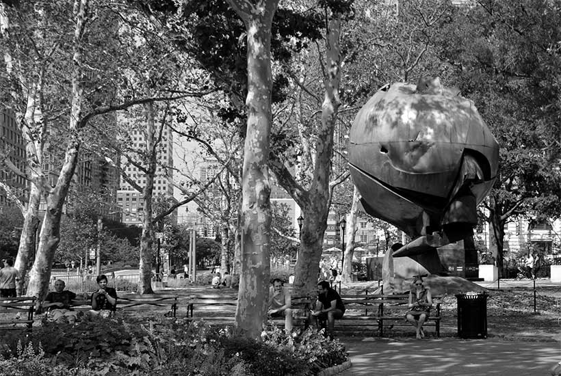 The Sphere, an outdoor sculpture in Battery Park