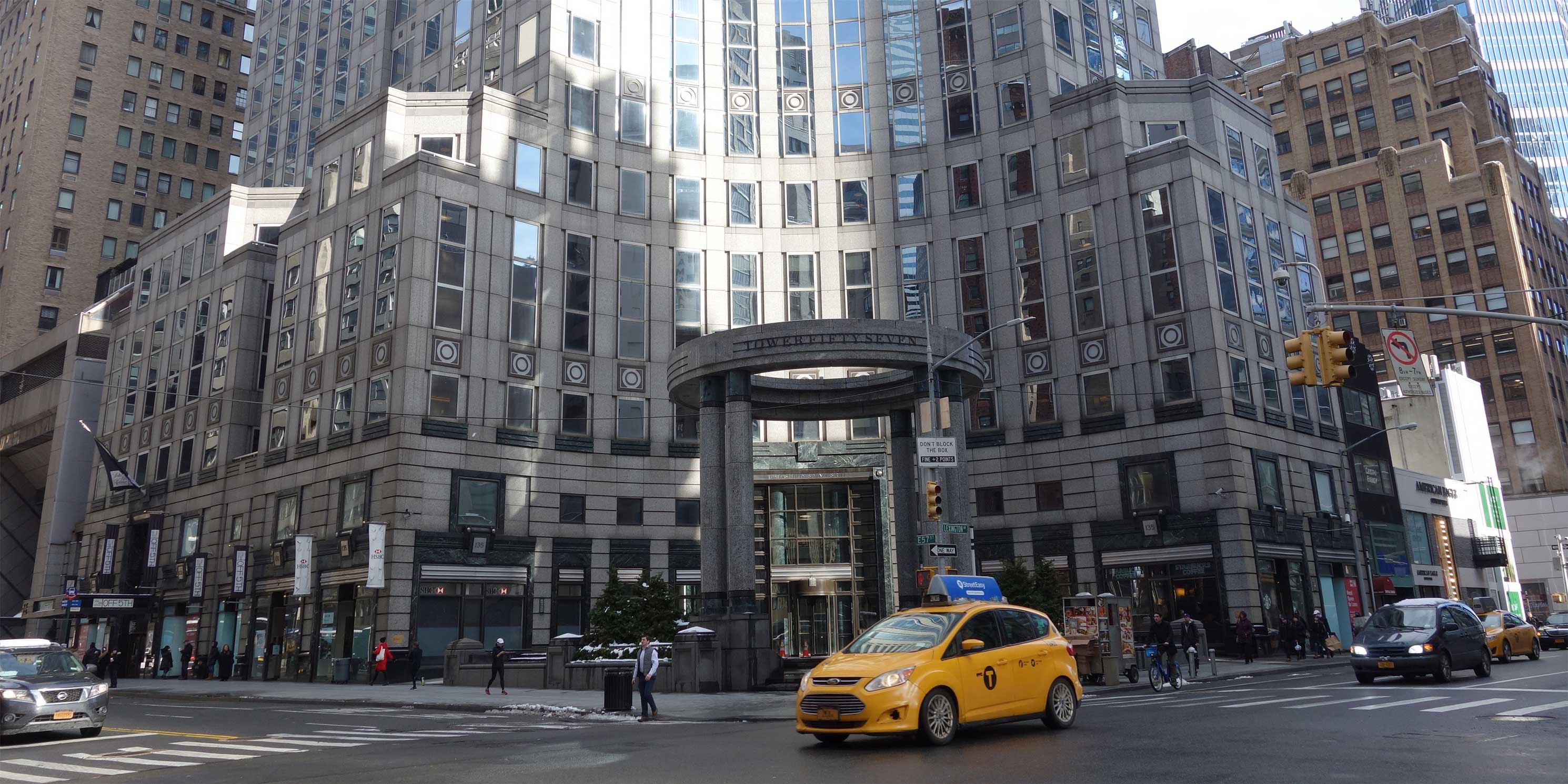 exterior of Tower Fifty Seven at 135 East 57th Street in Manhattan