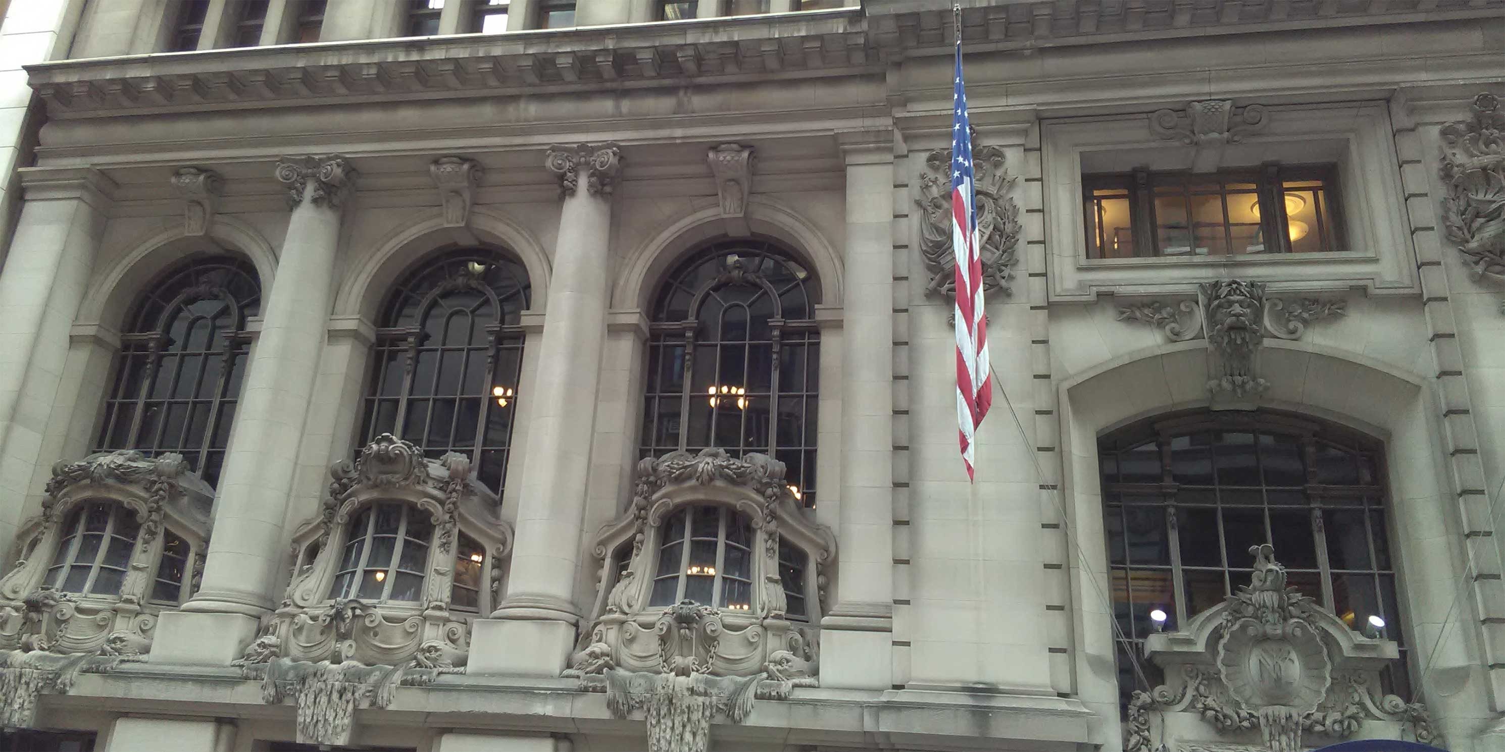 ornate windows of the New York Yacht Club