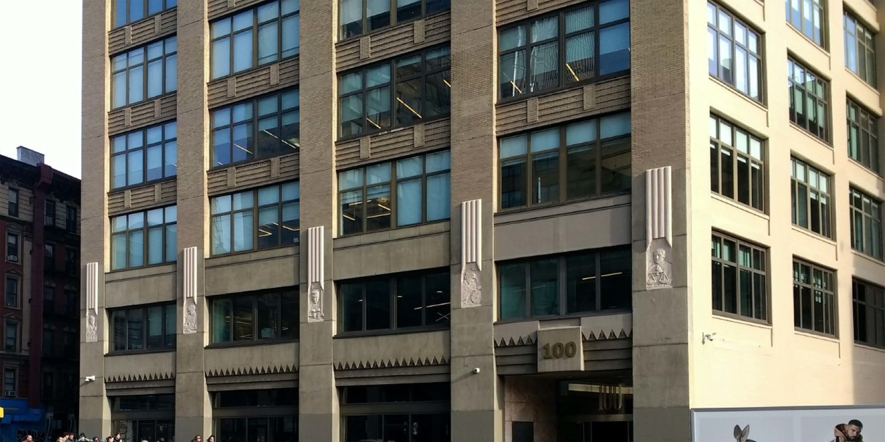 exterior of 100 Sixth Avenue in Manhattan