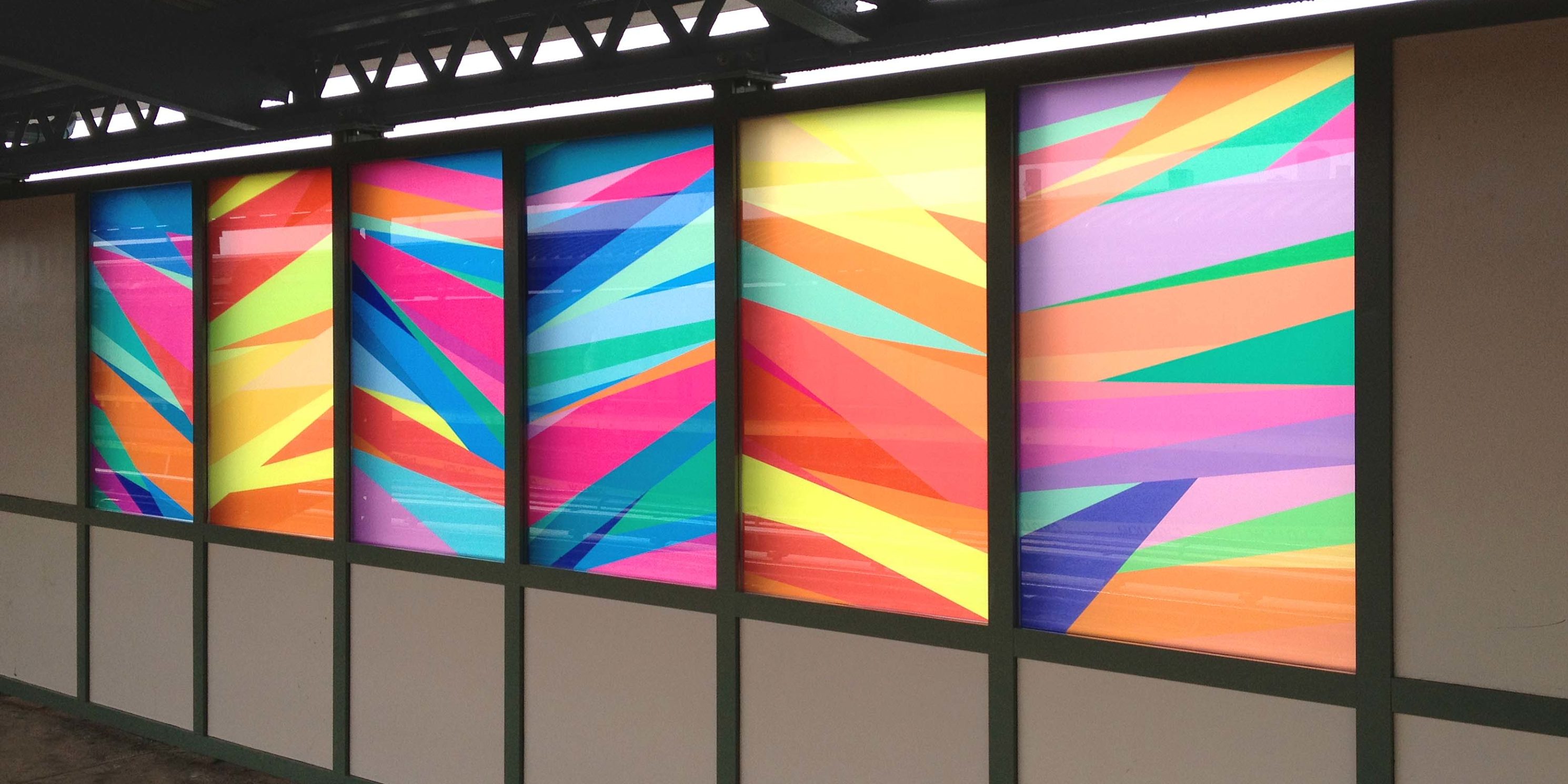 stained glass windows at the 20th Avenue Station