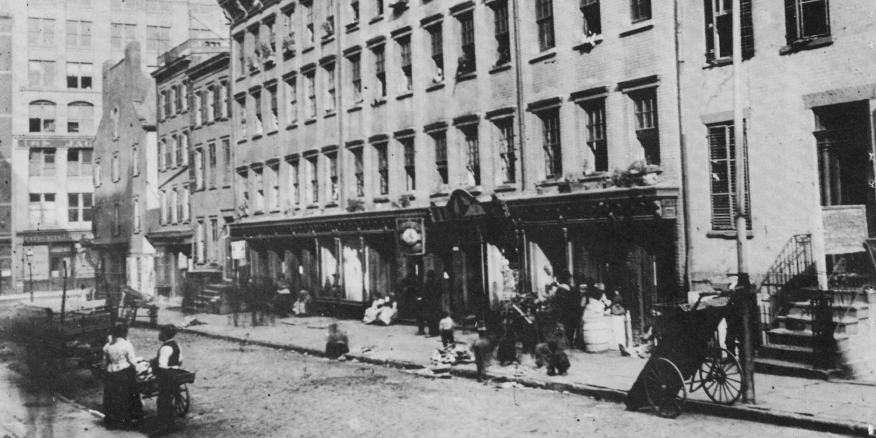 Mott Street around the early 20th Century