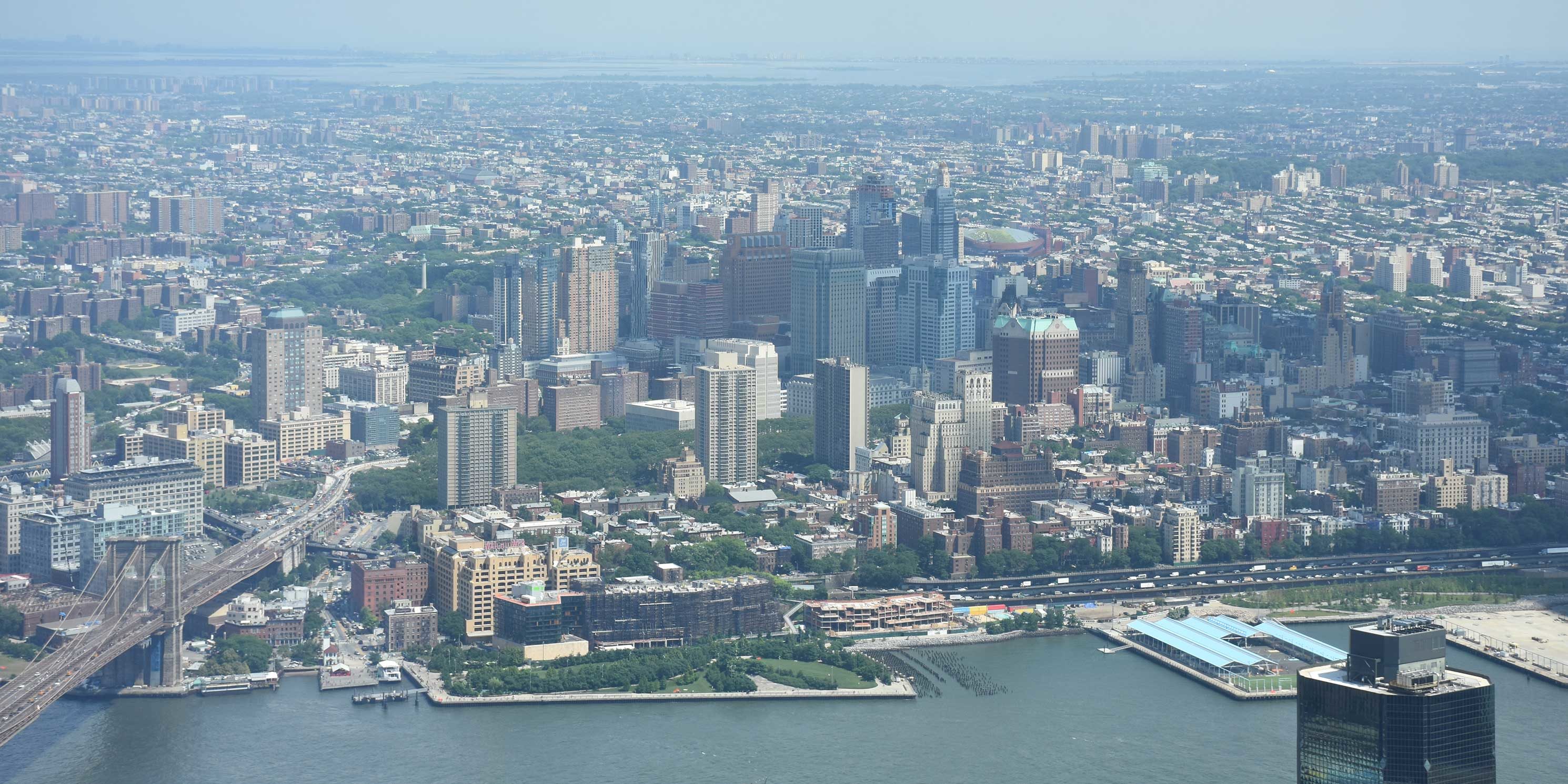 aerial view of Downtown Brooklyn