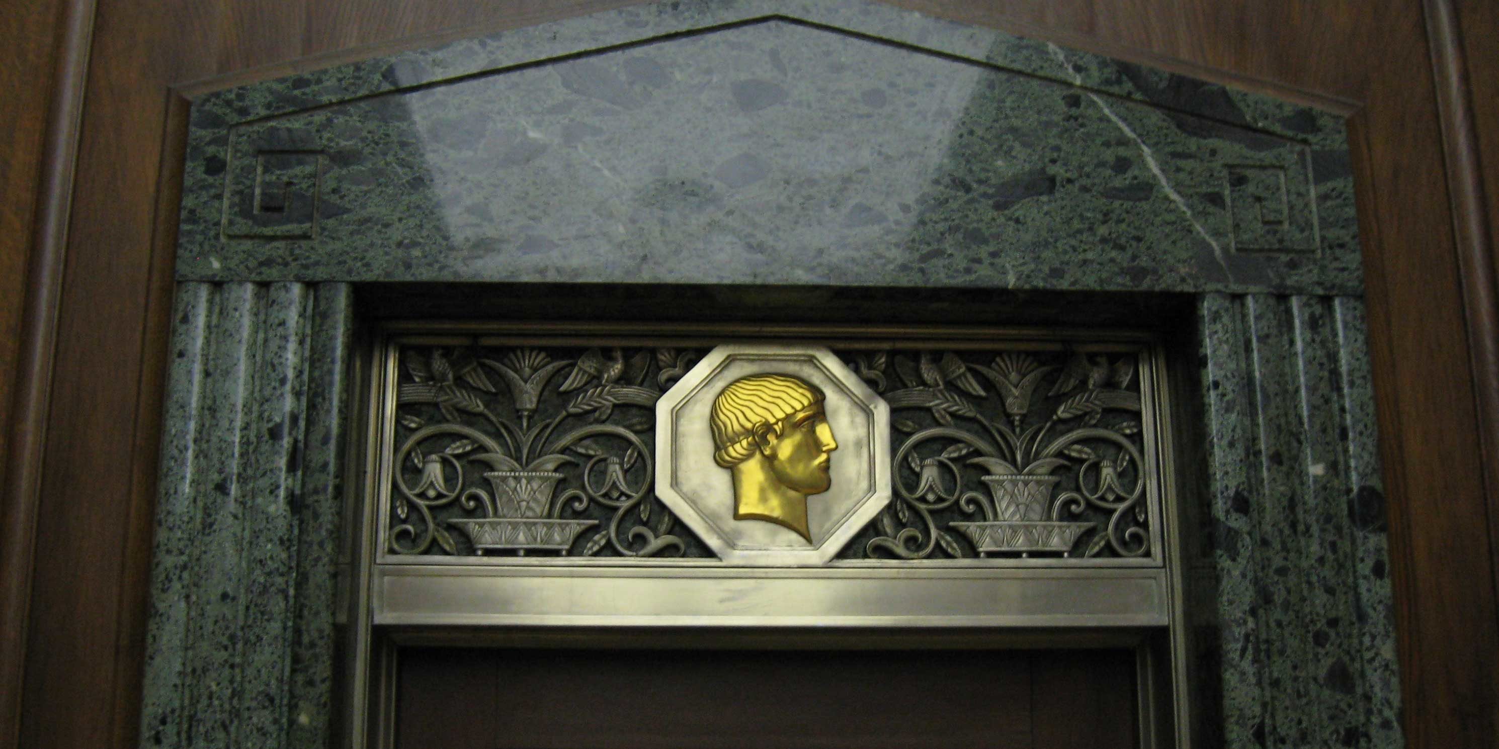 ornate doorframe at 20 Exchange Place